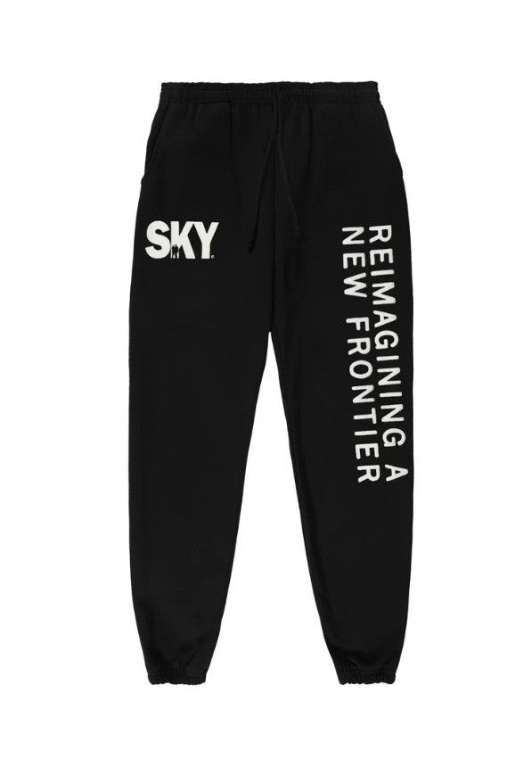 image of Drake Puzzle In The Sky New Frontier Sweatpants in Black, Men's (Size 32)