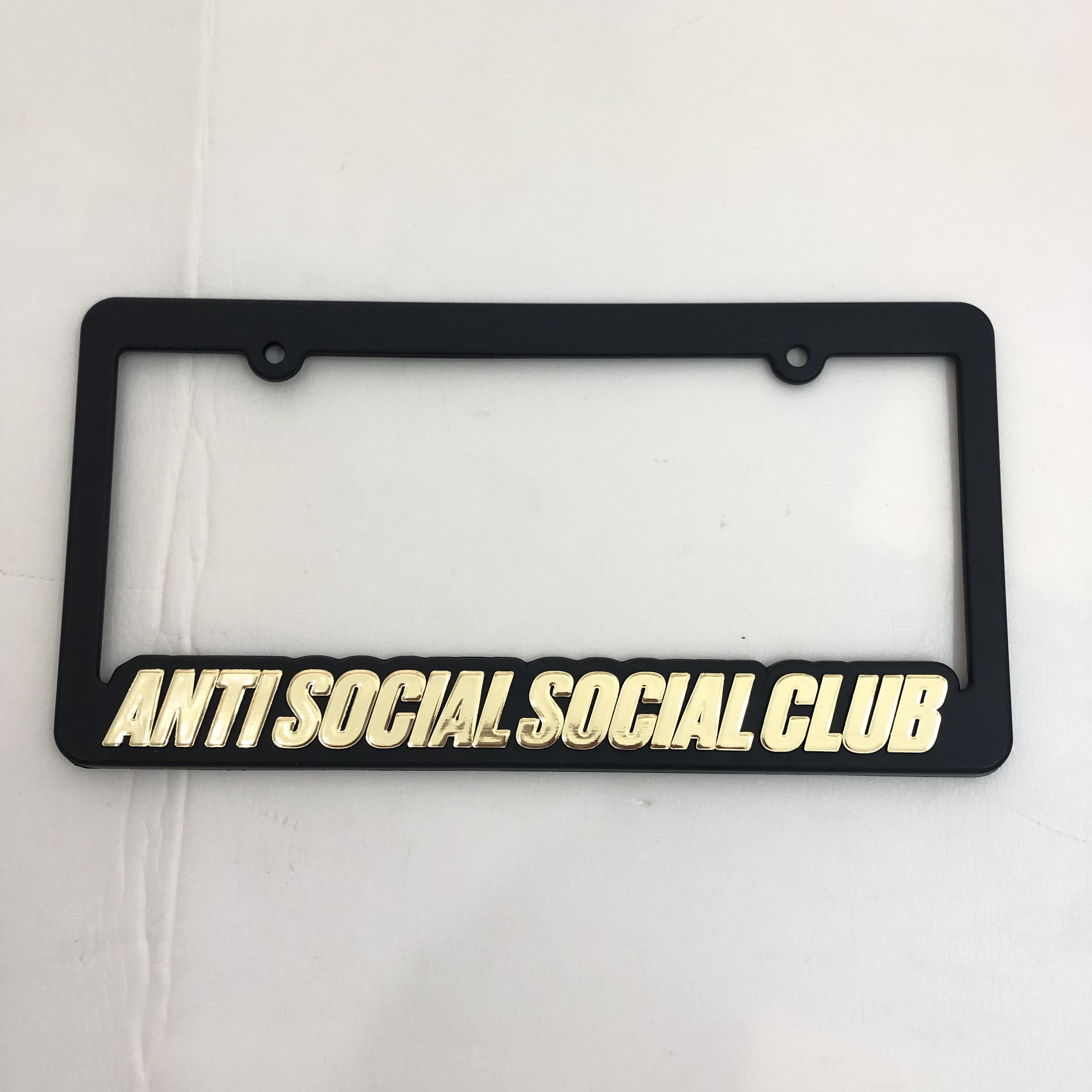 Anti Social Social Club DS Blocked ASSC Gold Chrome Black License Plate Frame BAPE Size ONE SIZE - 3 Thumbnail