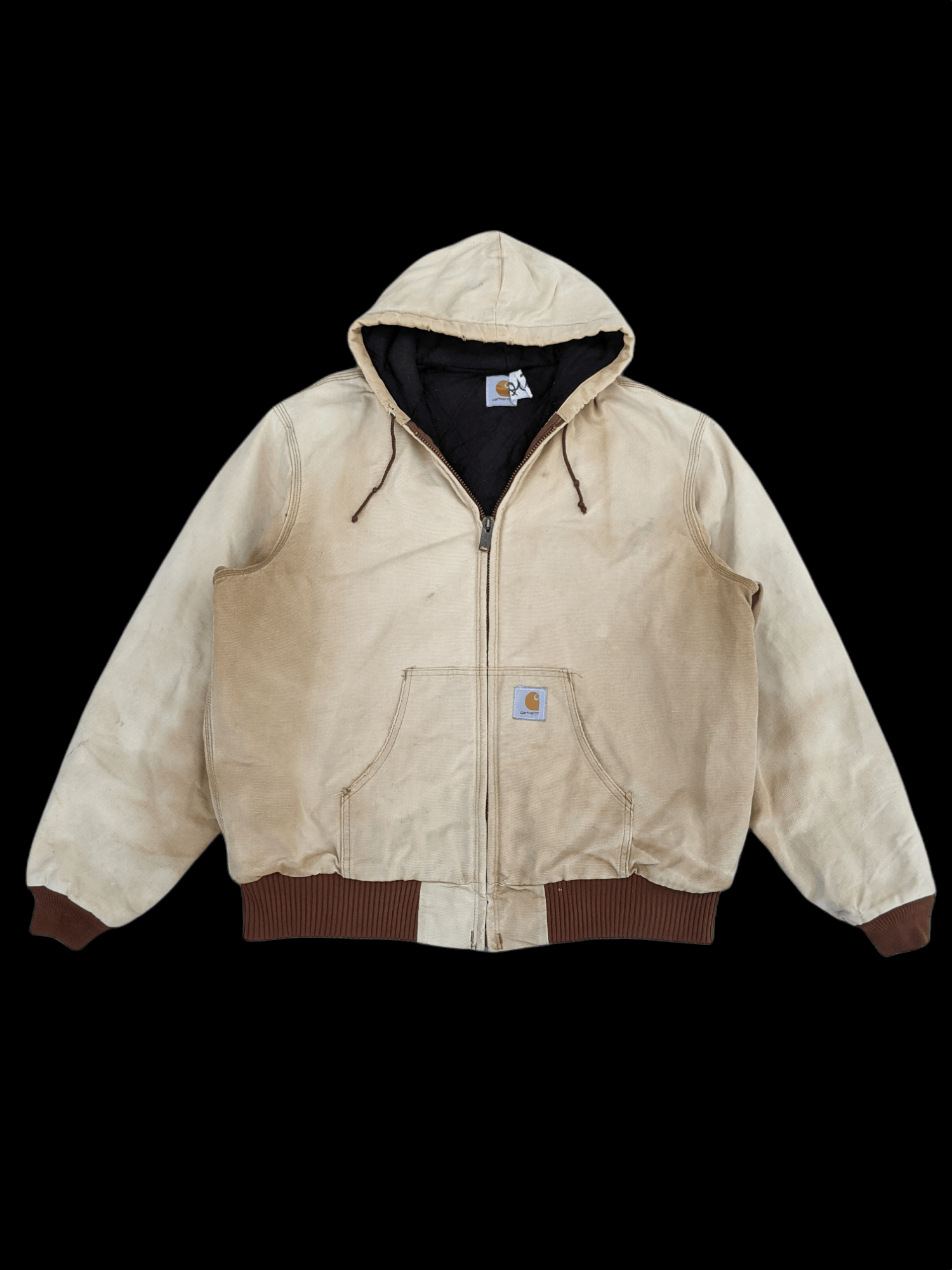 image of Carhartt x Vintage Trashed Vintage Carhatt Worker Jacket in Khaki, Men's (Size XL)