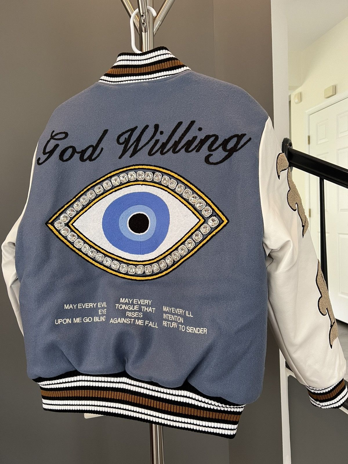 Menace GOD WILLING VARSITY JACKET Size US M / EU 48-50 / 2 - 4 Thumbnail