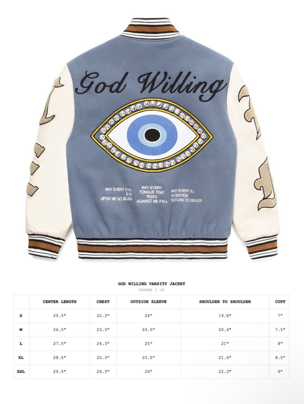 Menace GOD WILLING VARSITY JACKET Size US M / EU 48-50 / 2 - 5 Thumbnail