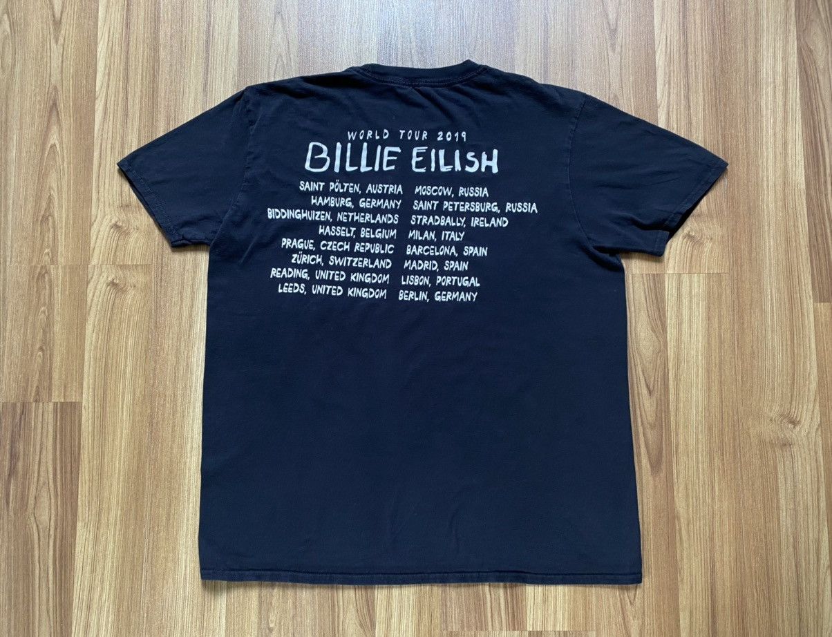 Billie Eilish Billie Eilish World Tour 2019 T Shirt Tee Y2K Size US L / EU 52-54 / 3 - 4 Thumbnail