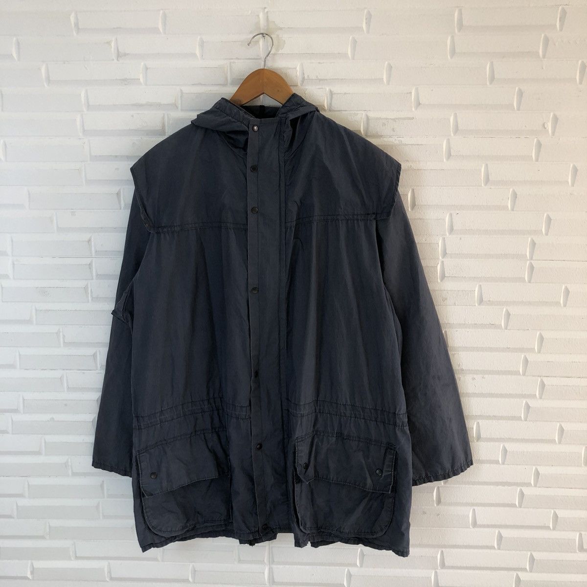 Barbour × Vintage BARBAOUR CARE LIGHT HOODIE JACKET MADE IN ENGLAND Size US L / EU 52-54 / 3 - 5 Thumbnail