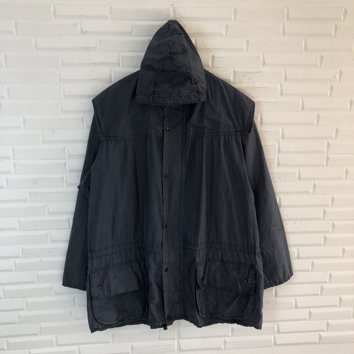 Barbour × Vintage BARBAOUR CARE LIGHT HOODIE JACKET MADE IN ENGLAND Size US L / EU 52-54 / 3 - 4 Thumbnail