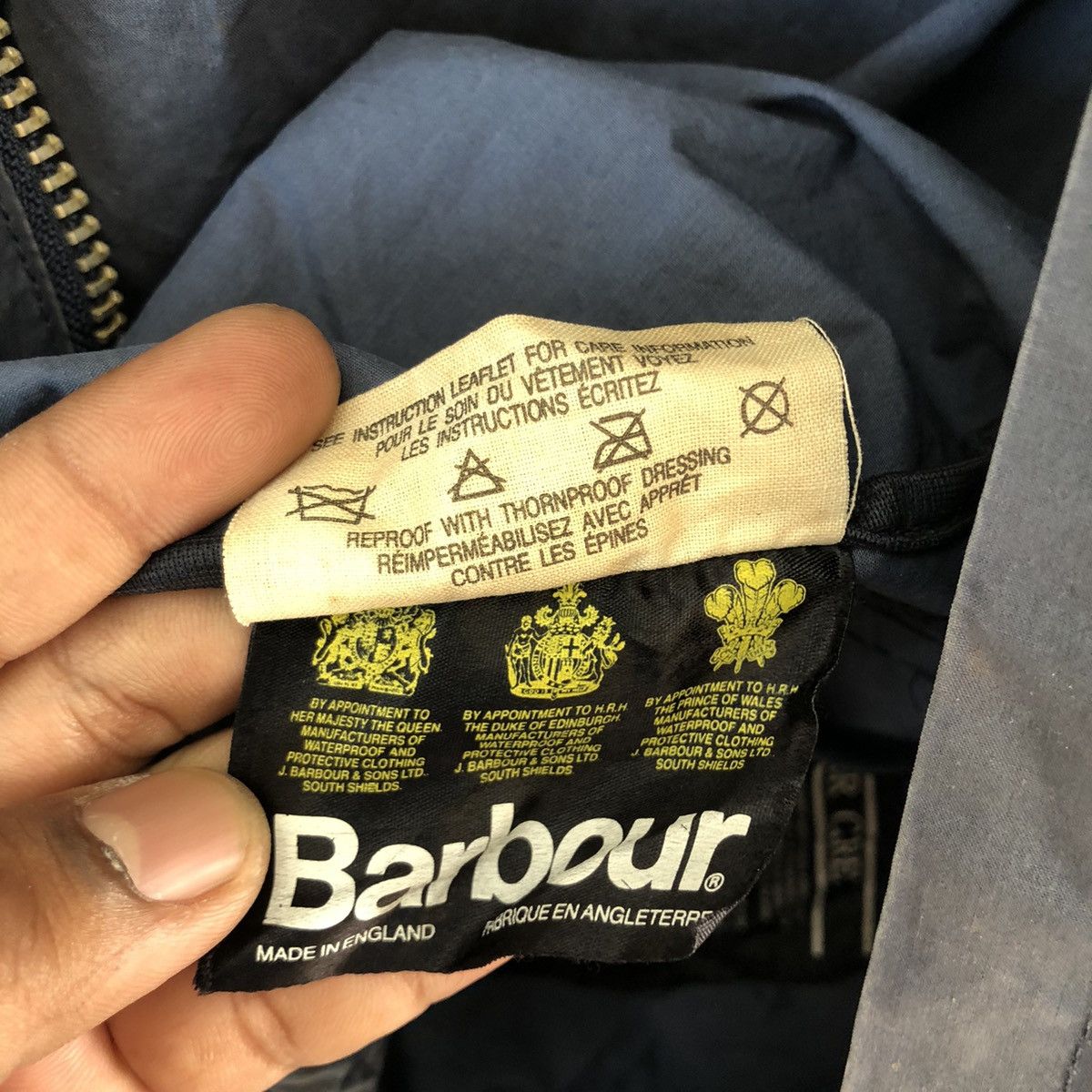 Barbour × Vintage BARBAOUR CARE LIGHT HOODIE JACKET MADE IN ENGLAND Size US L / EU 52-54 / 3 - 11 Thumbnail