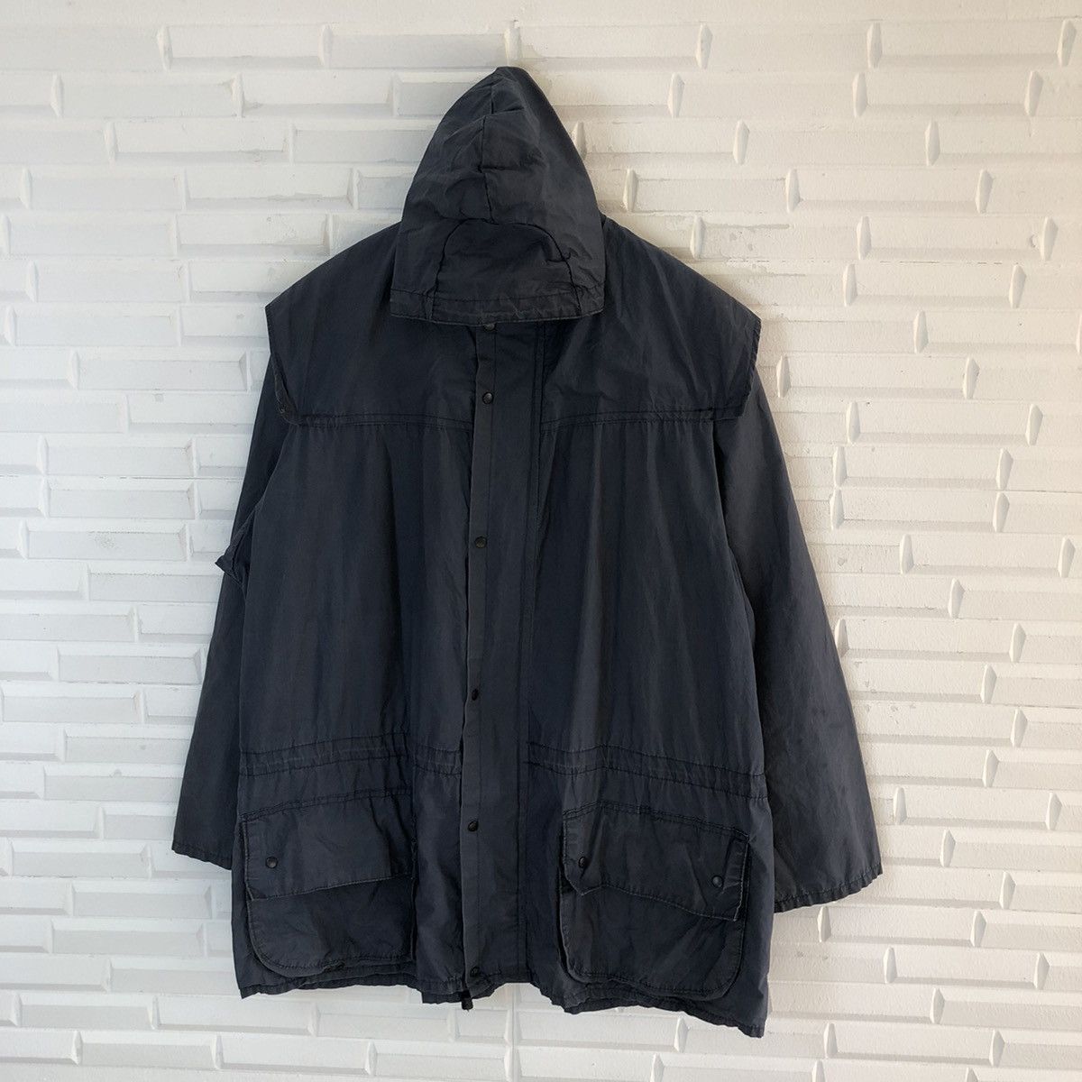 Barbour × Vintage BARBAOUR CARE LIGHT HOODIE JACKET MADE IN ENGLAND Size US L / EU 52-54 / 3 - 2 Thumbnail