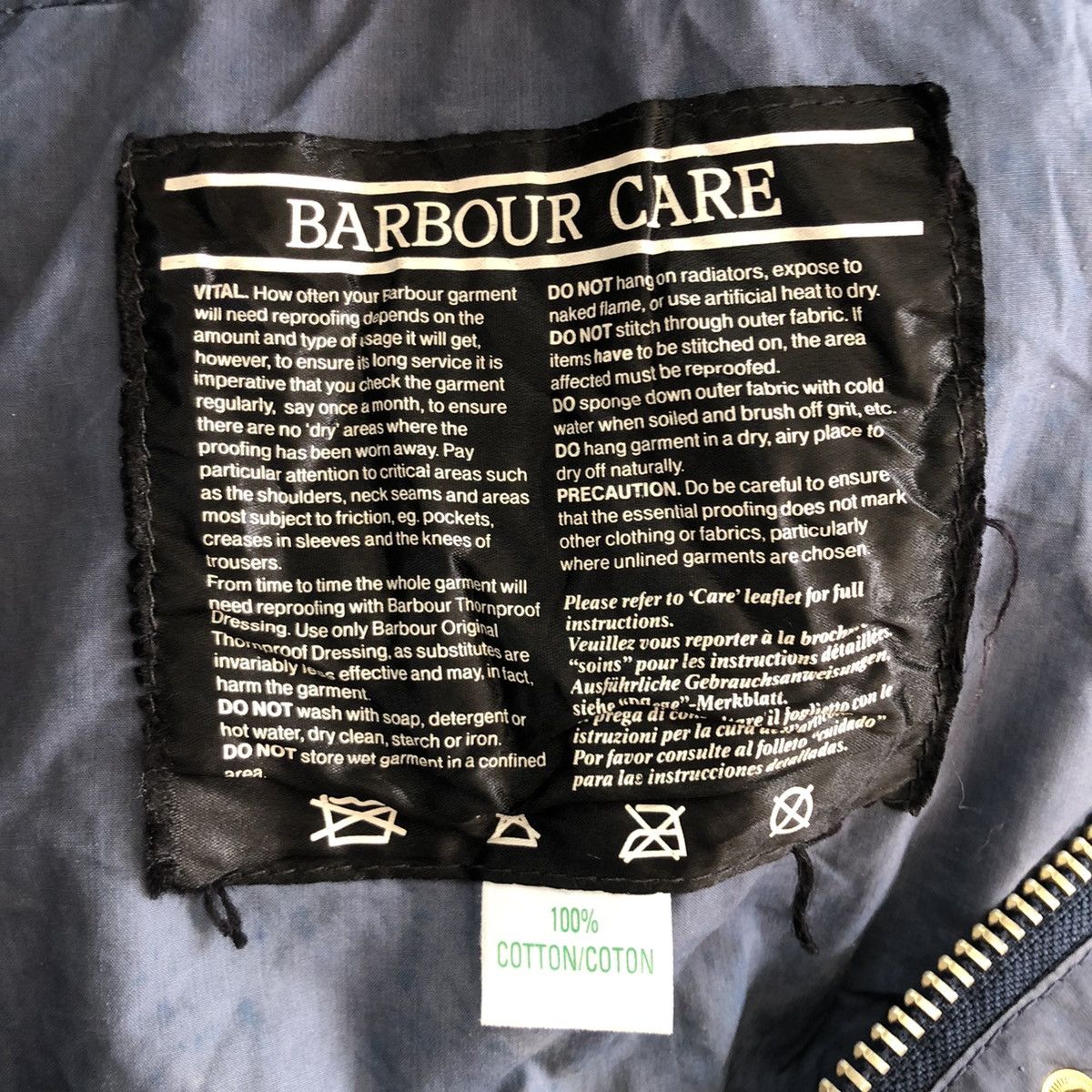 Barbour × Vintage BARBAOUR CARE LIGHT HOODIE JACKET MADE IN ENGLAND Size US L / EU 52-54 / 3 - 8 Thumbnail