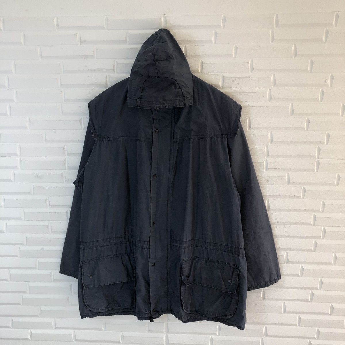 Barbour × Vintage BARBAOUR CARE LIGHT HOODIE JACKET MADE IN ENGLAND Size US L / EU 52-54 / 3 - 1 Thumbnail