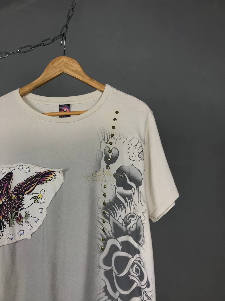 Ed Hardy Ed Hardy by Christian Audigier made in USA overprinted tee Size US XL / EU 56 / 4 - 2 Thumbnail