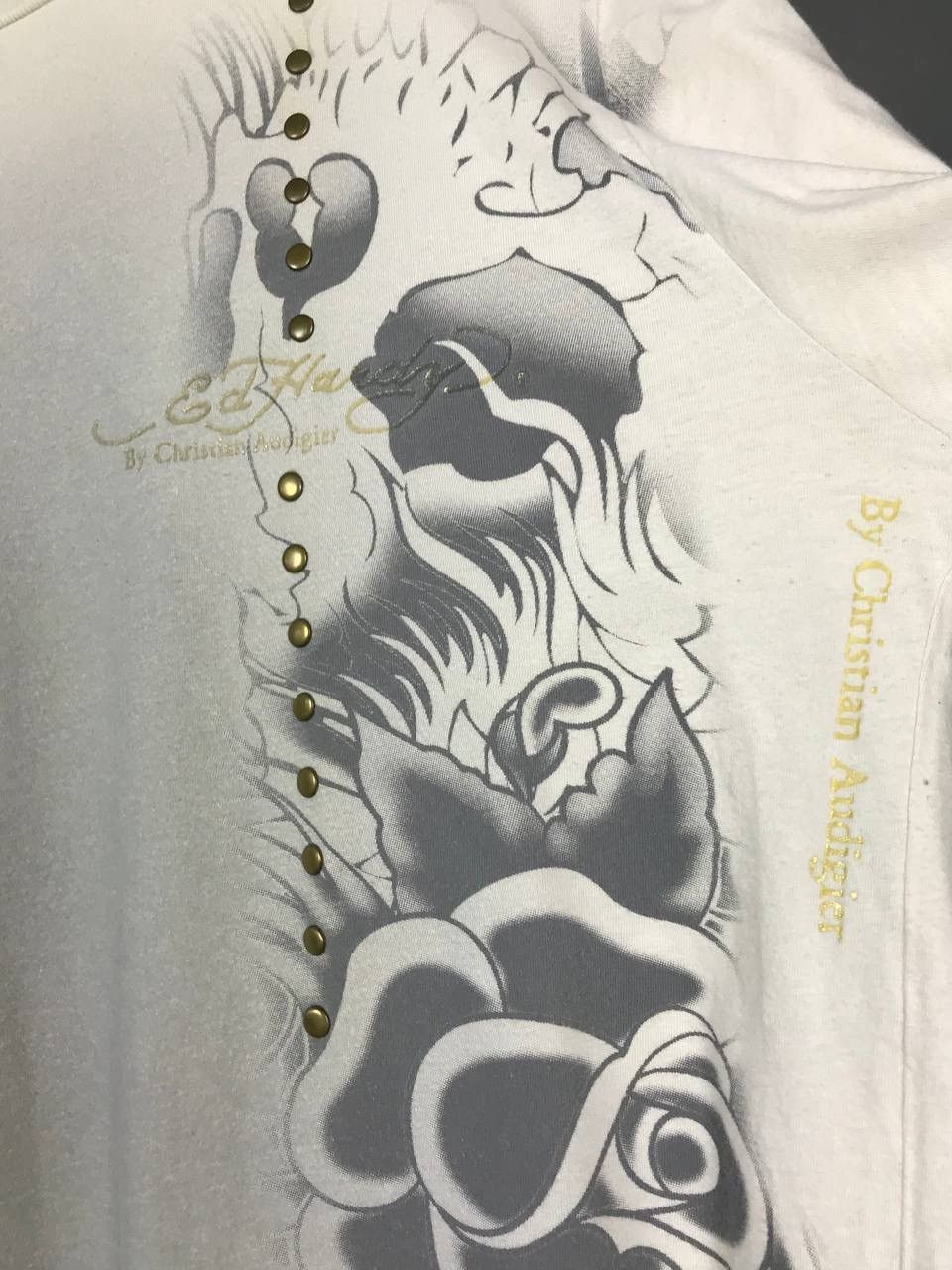 Ed Hardy Ed Hardy by Christian Audigier made in USA overprinted tee Size US XL / EU 56 / 4 - 10 Thumbnail