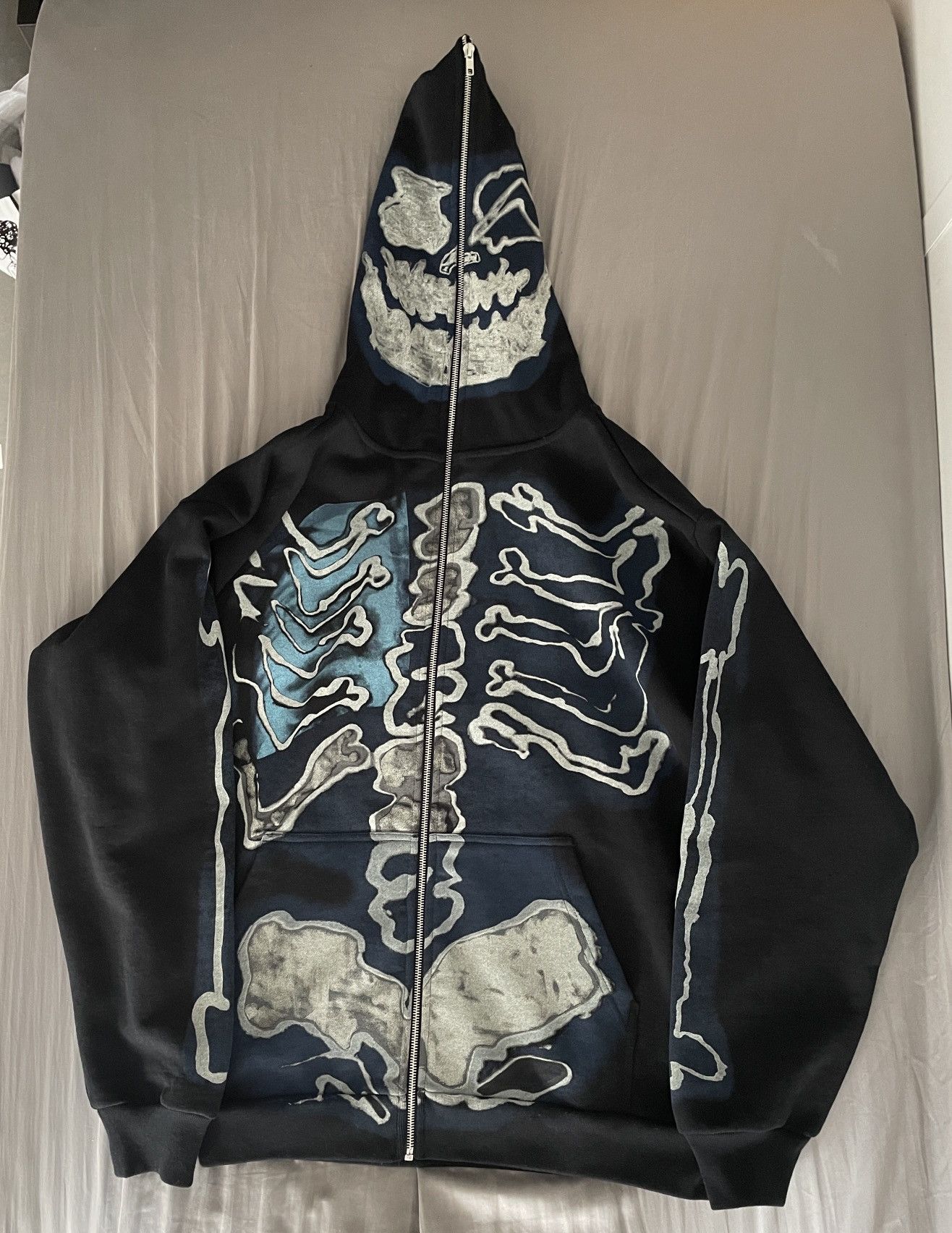 Travis Scott Fragment x Travis Scott Skeleton Zip Up Hoodie | Grailed