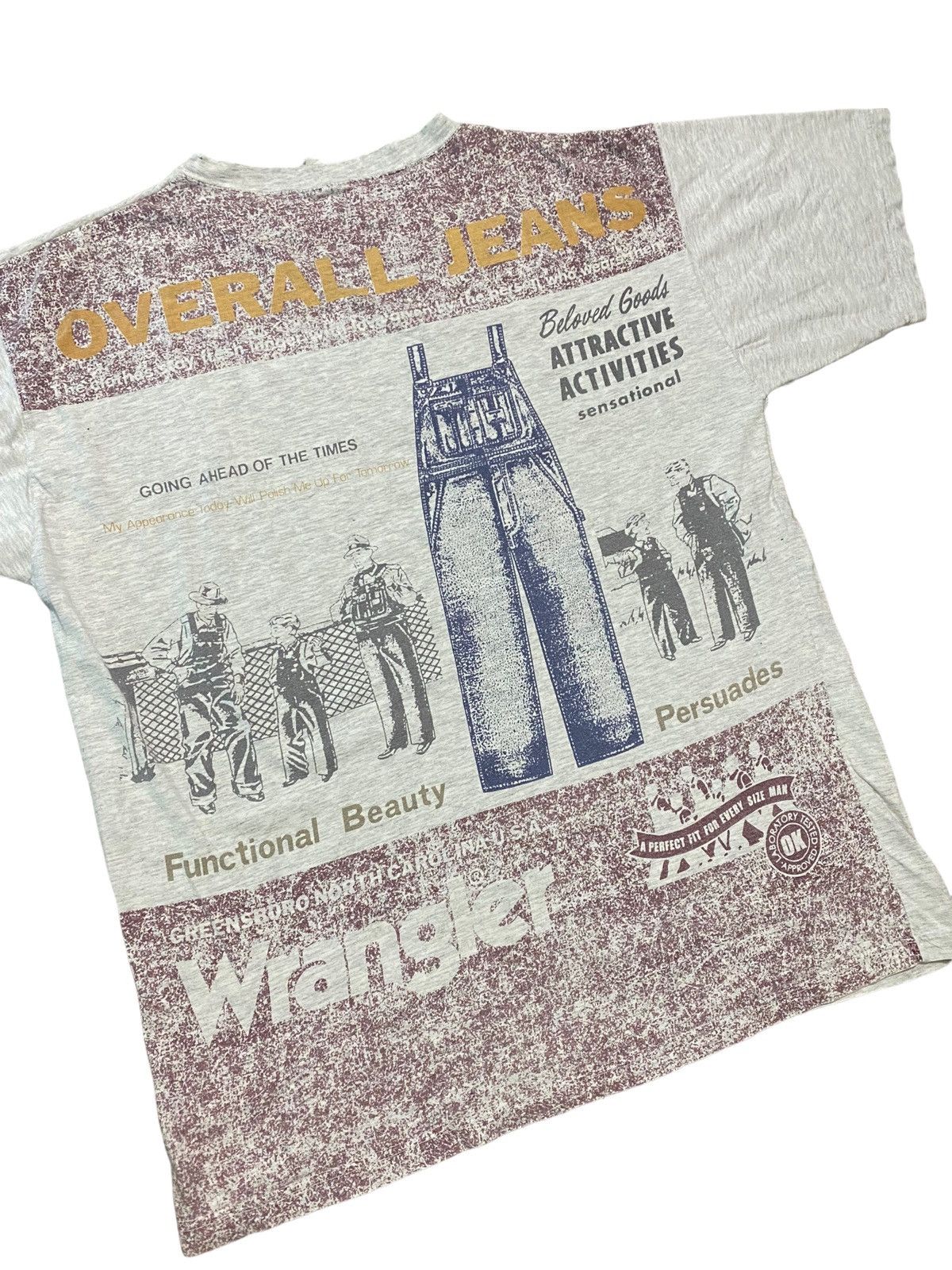 Vintage Wrangler authentic western back print t shirt Size US XL / EU 56 / 4 - 1 Thumbnail