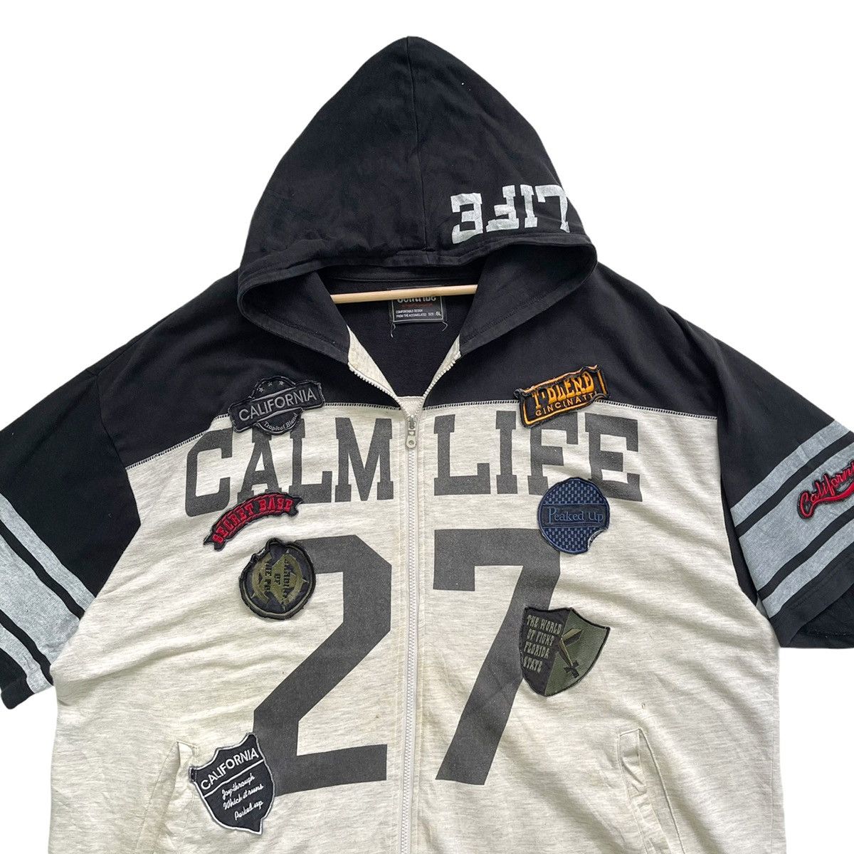 Japanese Brand California Calm Life Big Logo Shortsleeve Hoodie Size XXL Size US XXL / EU 58 / 5 - 4 Thumbnail