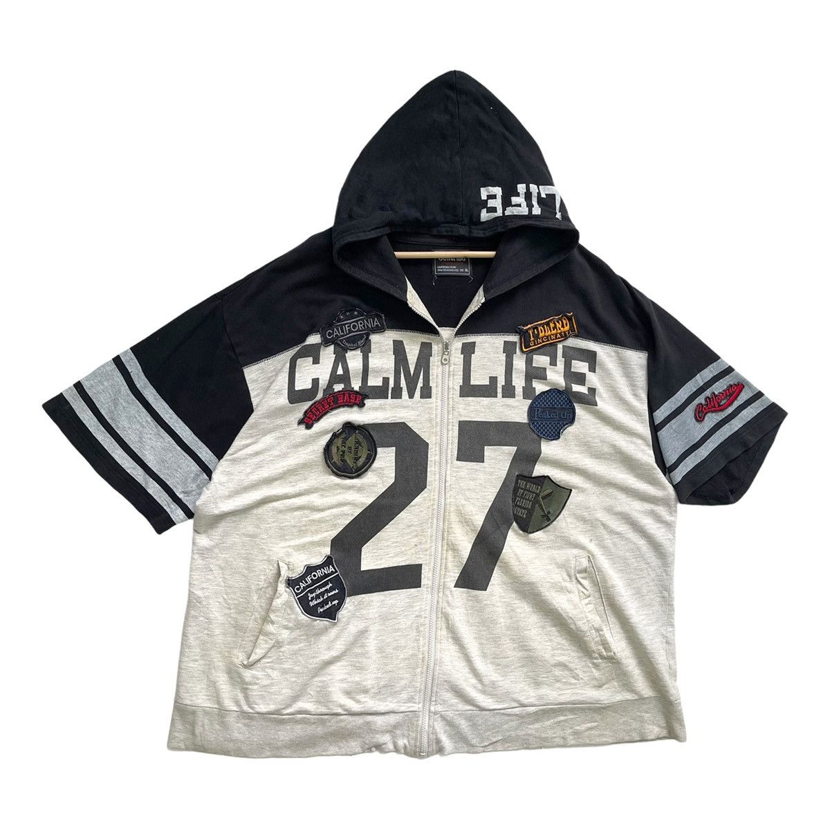 Japanese Brand California Calm Life Big Logo Shortsleeve Hoodie Size XXL Size US XXL / EU 58 / 5 - 2 Thumbnail