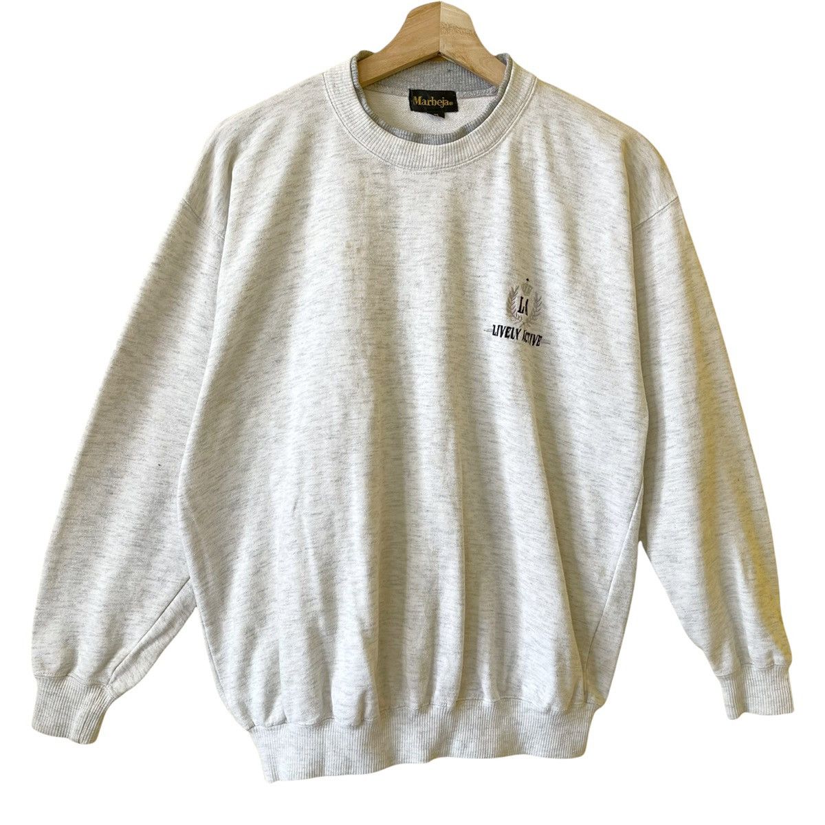 Japanese Brand Vintage Marbeja Lively Small Logo Crewneck Sweatshirt Size M Size US M / EU 48-50 / 2 - 1 Thumbnail