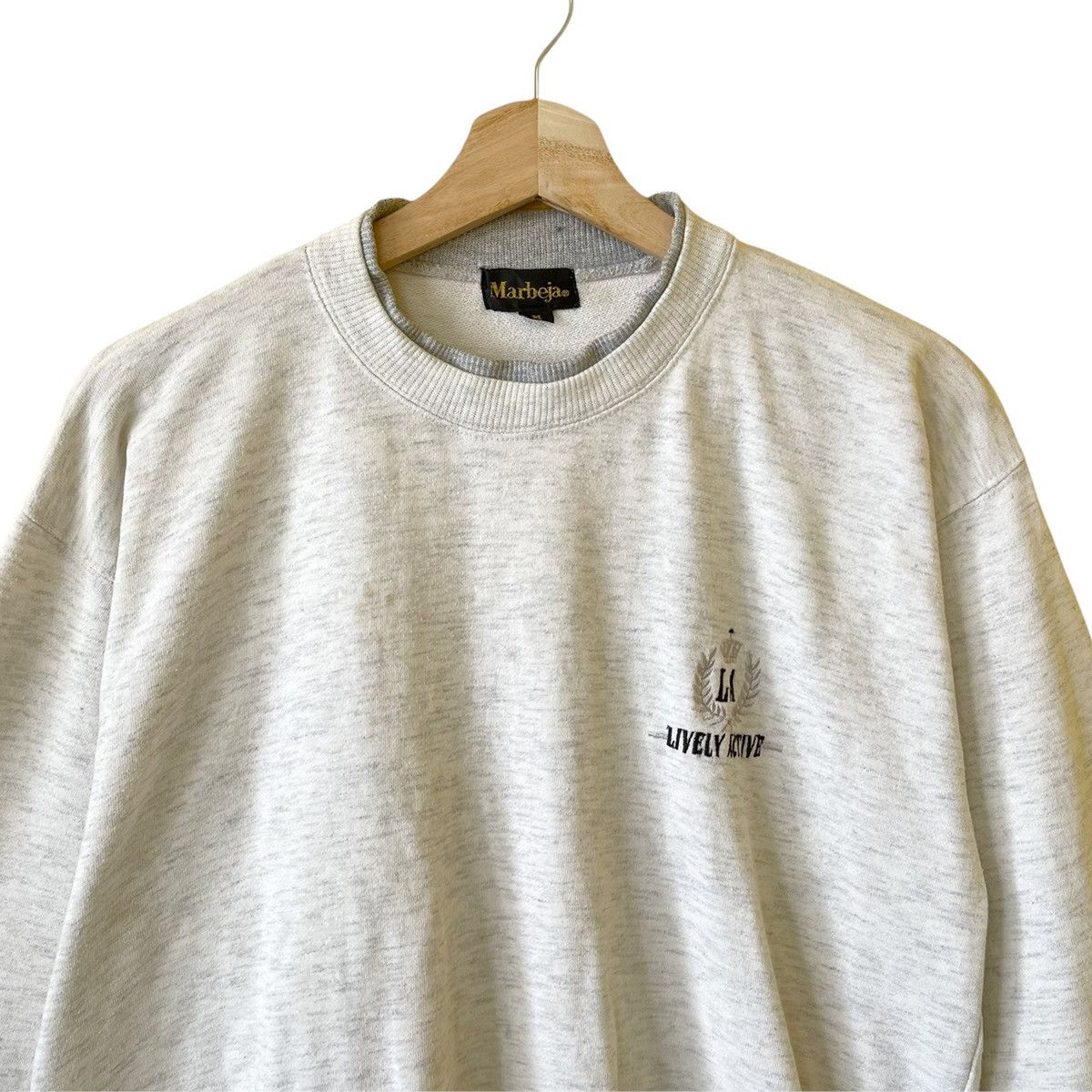 Japanese Brand Vintage Marbeja Lively Small Logo Crewneck Sweatshirt Size M Size US M / EU 48-50 / 2 - 4 Thumbnail