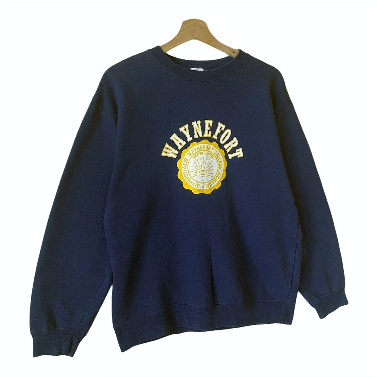 Vintage Vintage 90s University Waynefort Crewneck Sweatshirt Size M Size US M / EU 48-50 / 2 - 2 Thumbnail