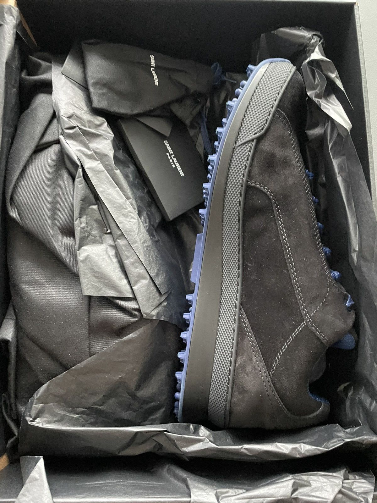 Hedi Slimane × Saint Laurent Paris × Yves Saint Laurent $890 Value Runway Brand NEW Velour Velvet Jump Sneakers Size US 10.5 / EU 43-44 - 21 Thumbnail
