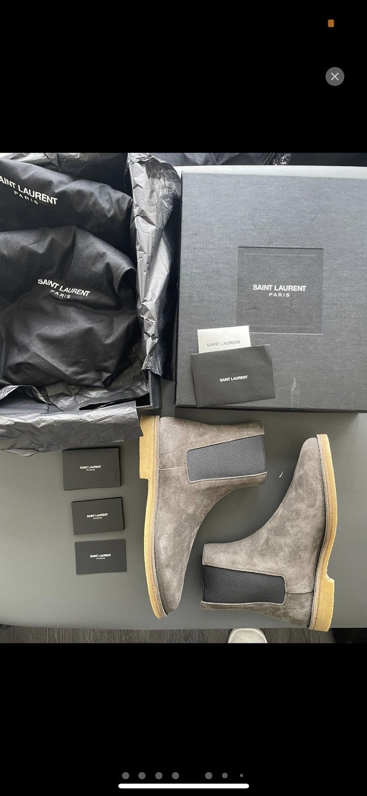Saint Laurent Paris Rare Brand NEW Runway Classic Suede Leather Chelsea Boots Size US 10 / EU 43 - 12 Thumbnail