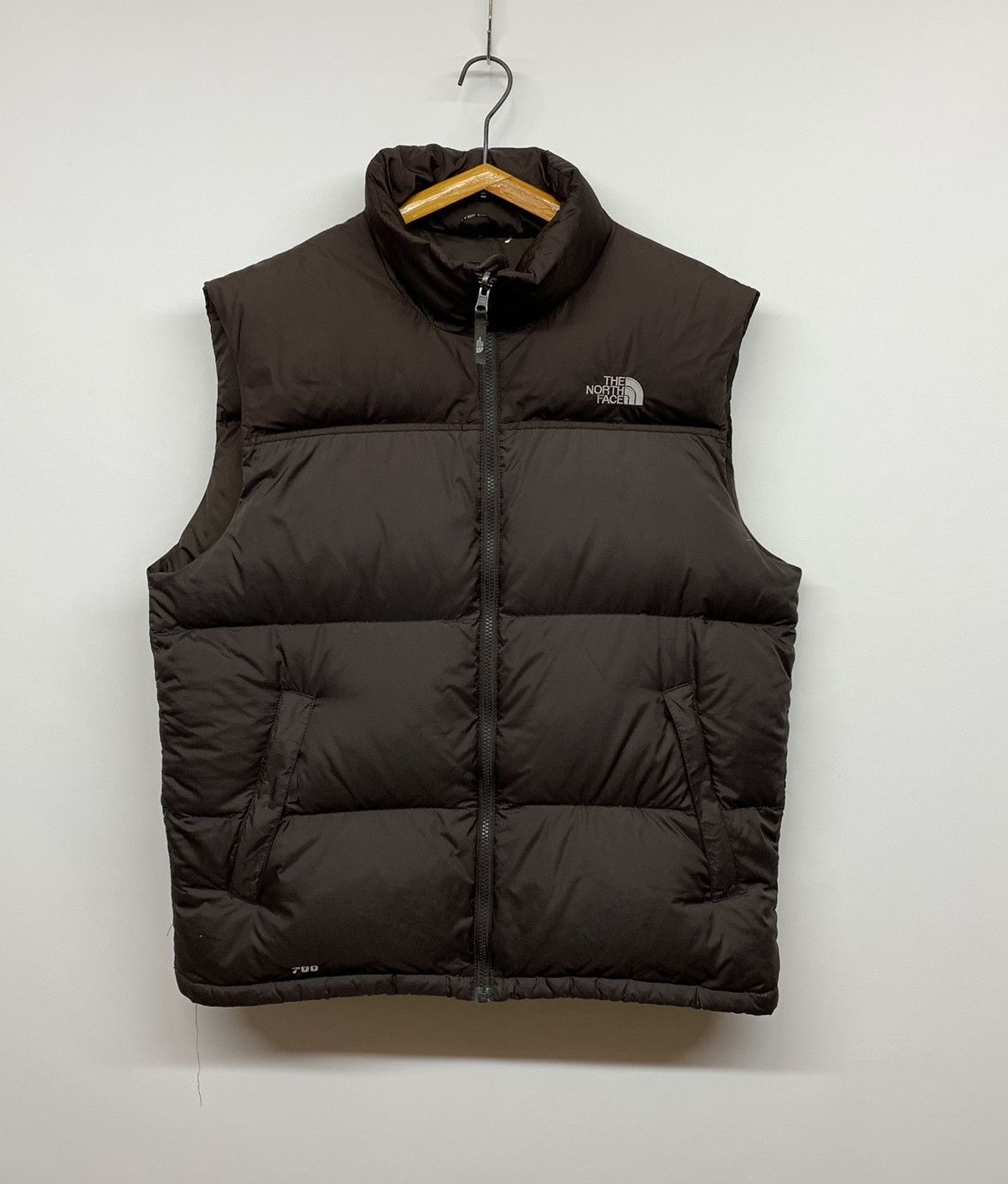 image of Hype x The North Face North Face Vintage Nuptse Puffer Vest Brown, Men's (Size Large)