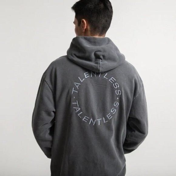 NEW TALENTLESS MEN'S buy CIRCLE LOGO EMBROIDERED LIMITED STEEL GREY HOODIE 2XL