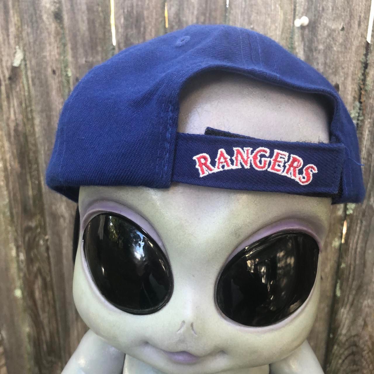 MLB 90s Vintage Texas Rangers Velcro Hat Strap back mlb baseball Size ONE SIZE - 2 Thumbnail