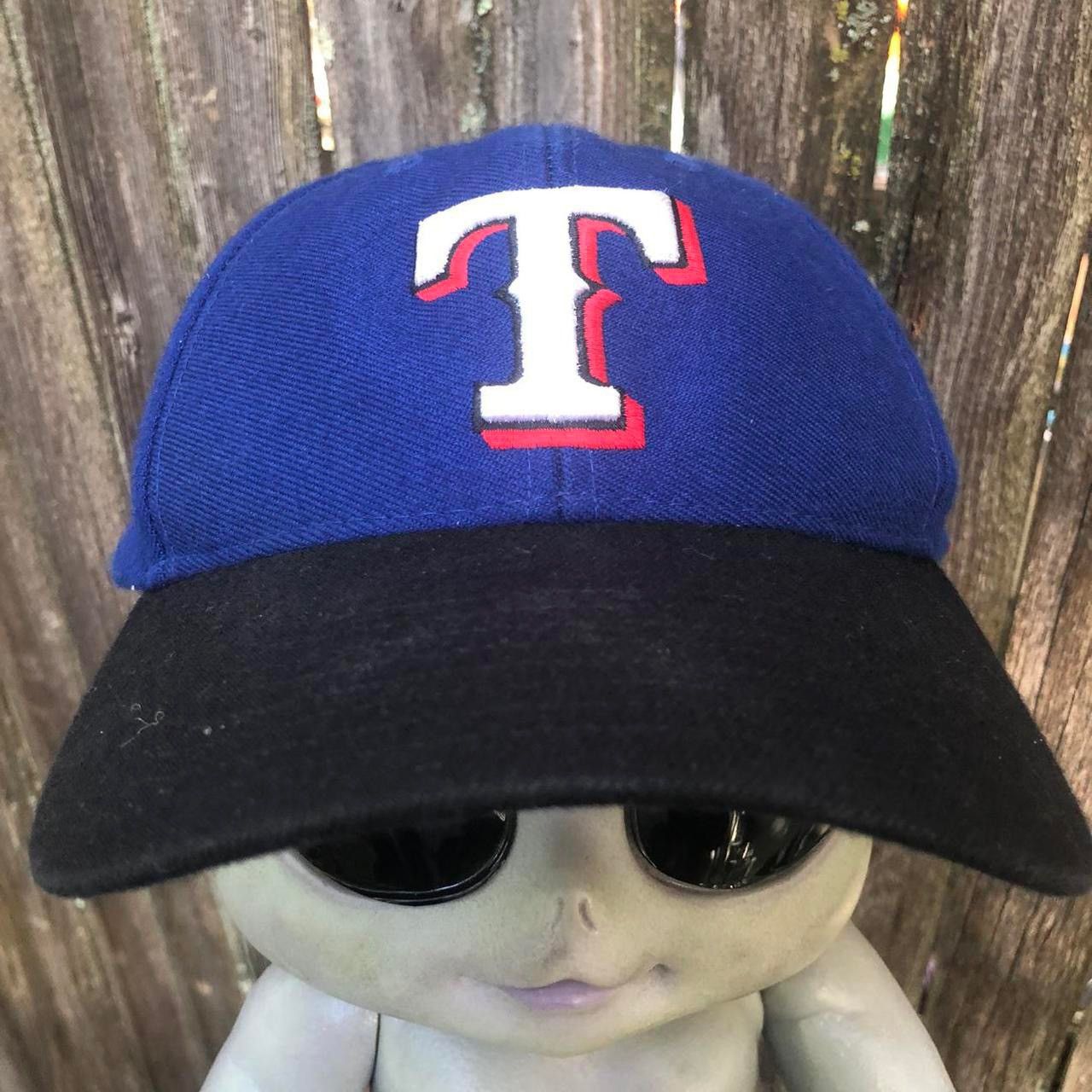 MLB 90s Vintage Texas Rangers Velcro Hat Strap back mlb baseball Size ONE SIZE - 1 Thumbnail