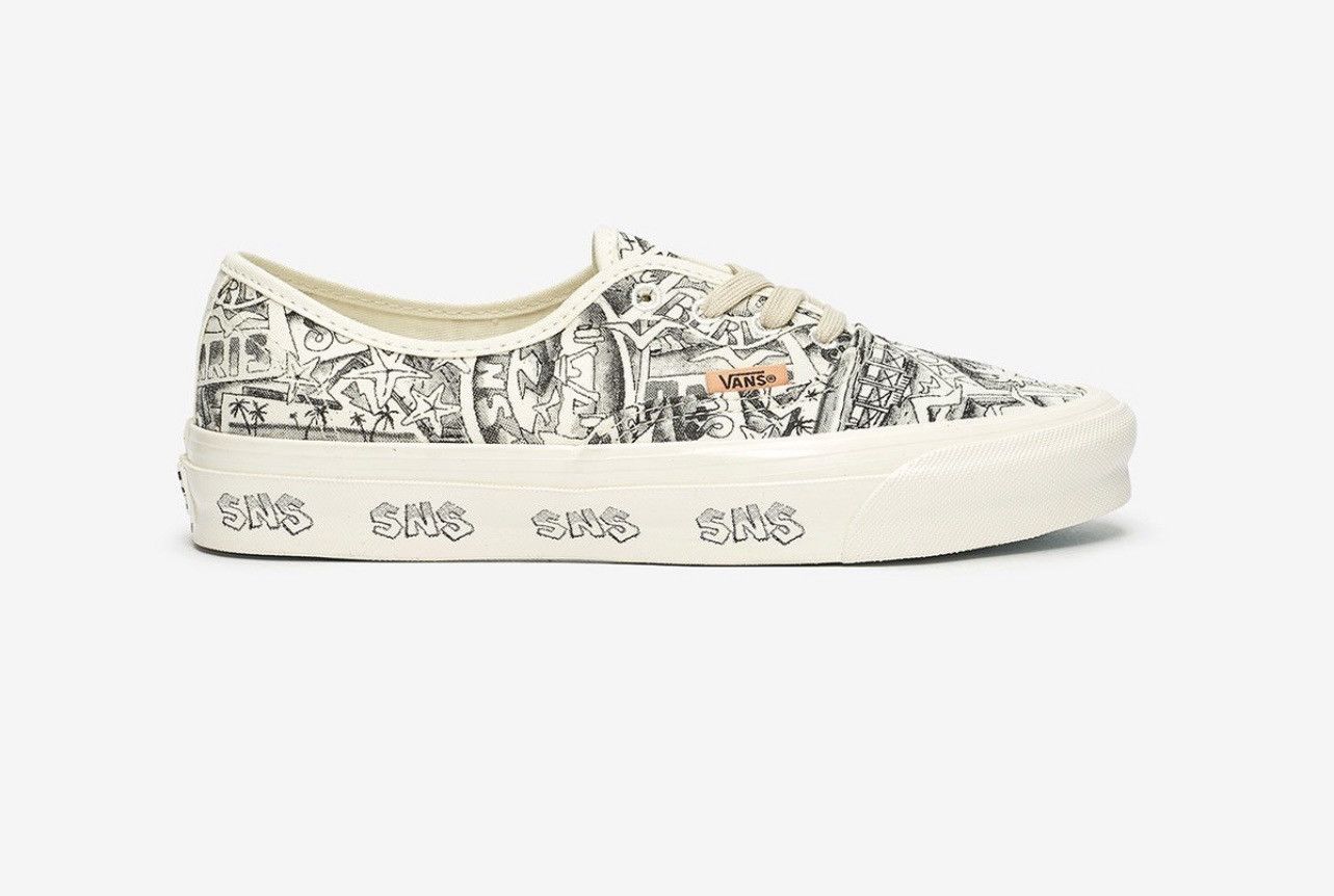 Sneakersnstuff Vans OG Authentic LX x SNS Marshmallow/Marshmallow Size US 10 / EU 43 - 2 Thumbnail