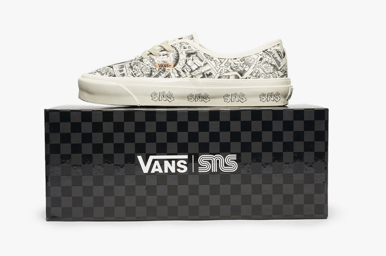 Sneakersnstuff Vans OG Authentic LX x SNS Marshmallow/Marshmallow Size US 10 / EU 43 - 9 Thumbnail