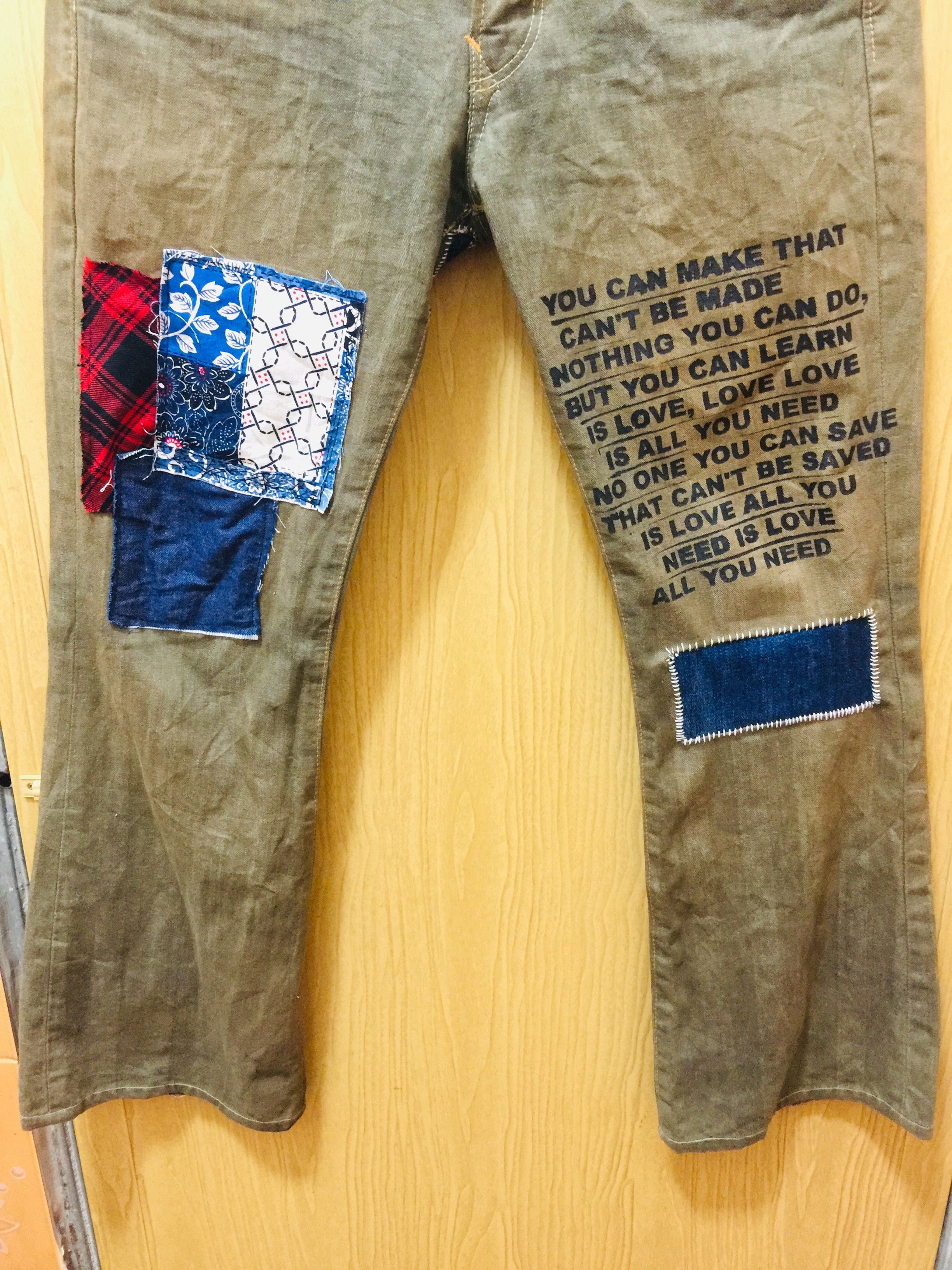 Japanese Brand Vintage Edwin Distressed Denim Travis Scott Fashion Style Size US 33 - 3 Thumbnail