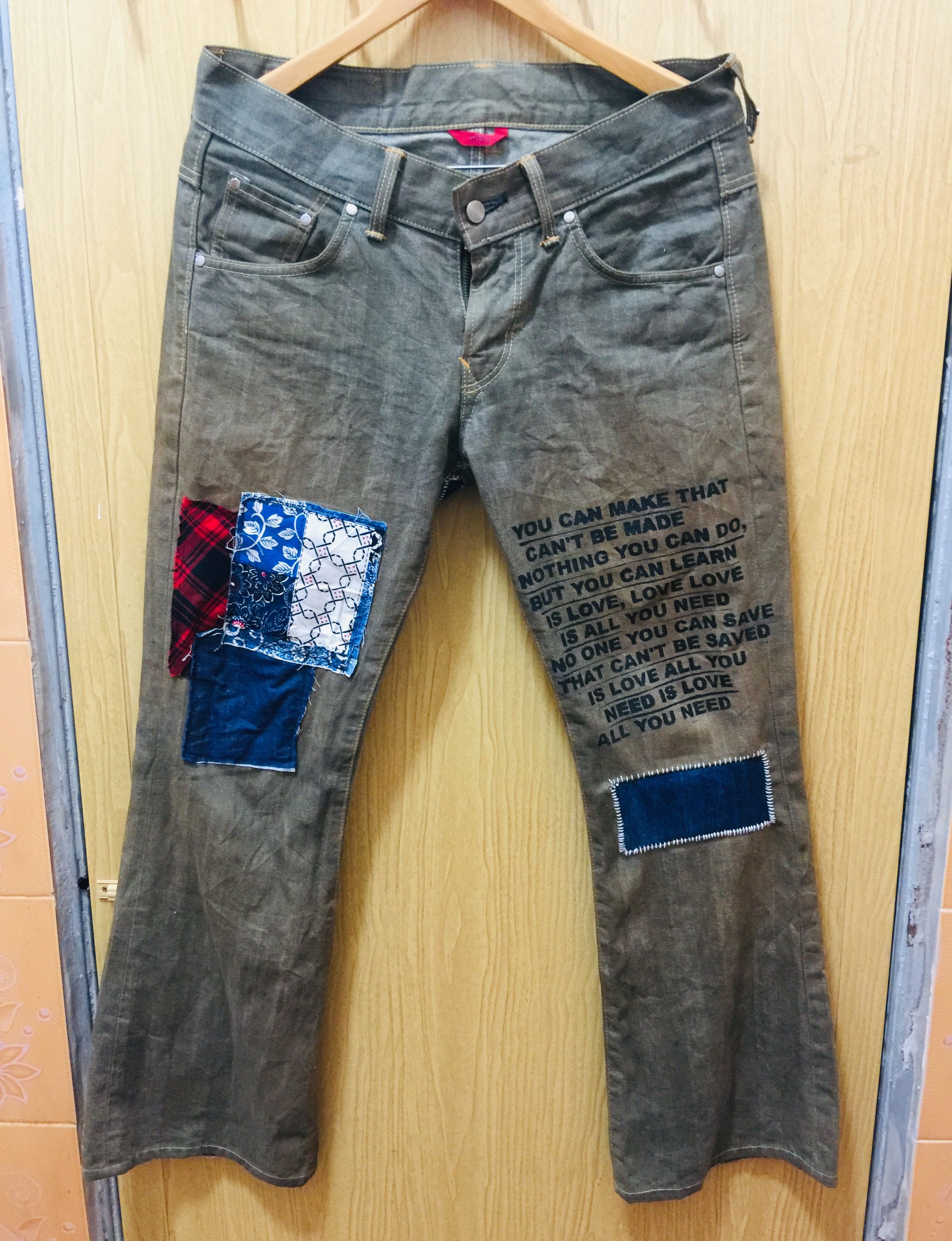Japanese Brand Vintage Edwin Distressed Denim Travis Scott Fashion Style Size US 33 - 1 Thumbnail