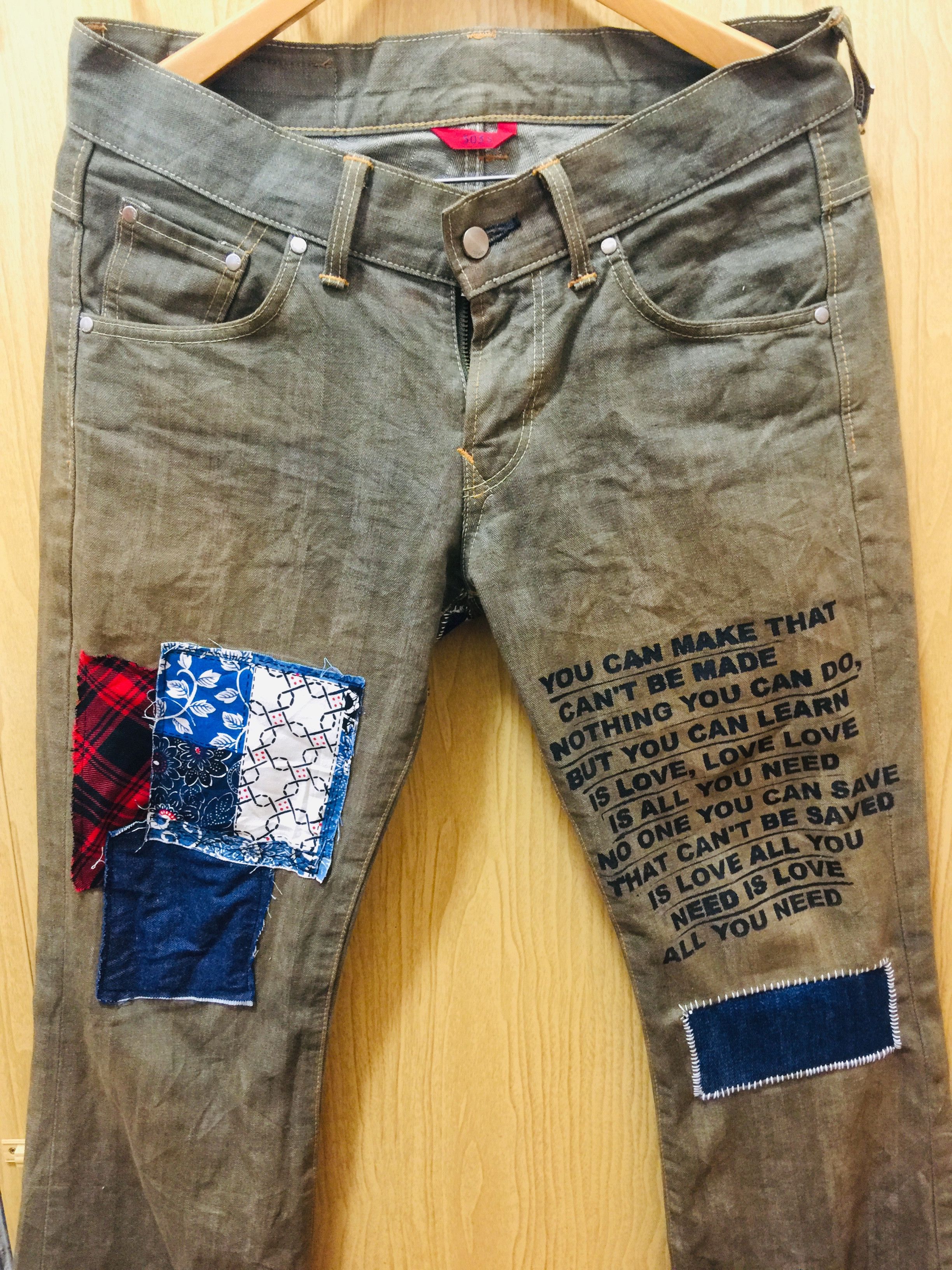 Japanese Brand Vintage Edwin Distressed Denim Travis Scott Fashion Style Size US 33 - 2 Thumbnail