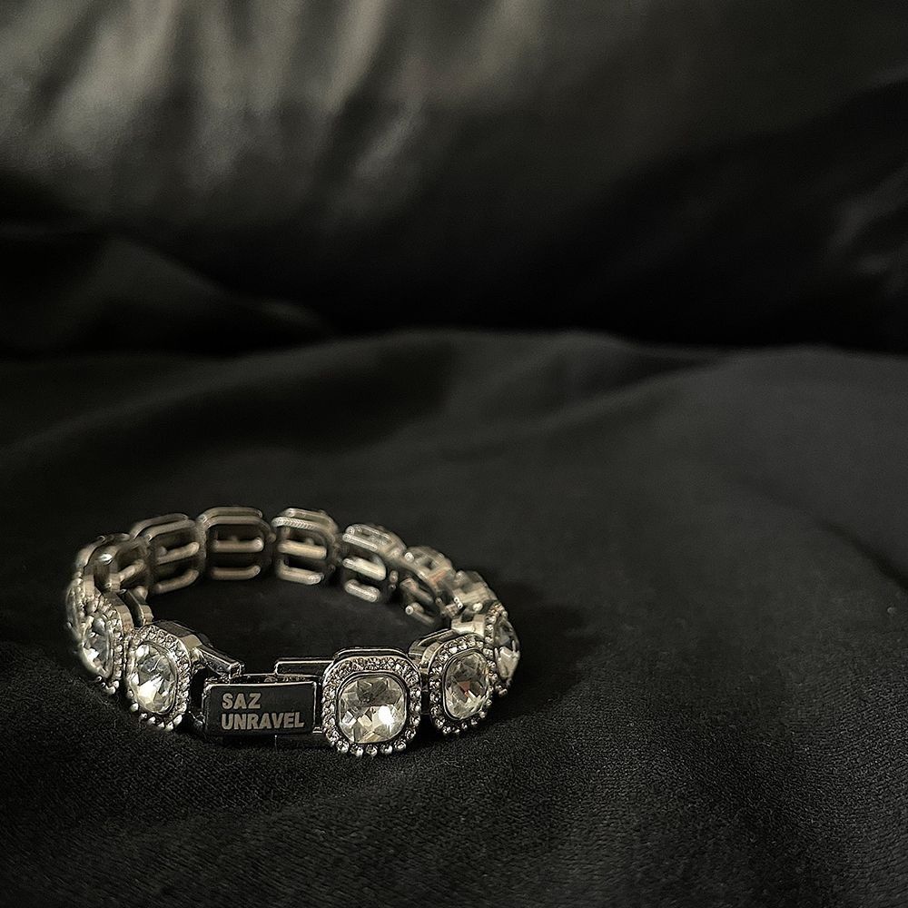 Jewelry × Vintage Fashion Square Beads Hip Hop Men's Bracelet Size ONE SIZE - 2 Thumbnail