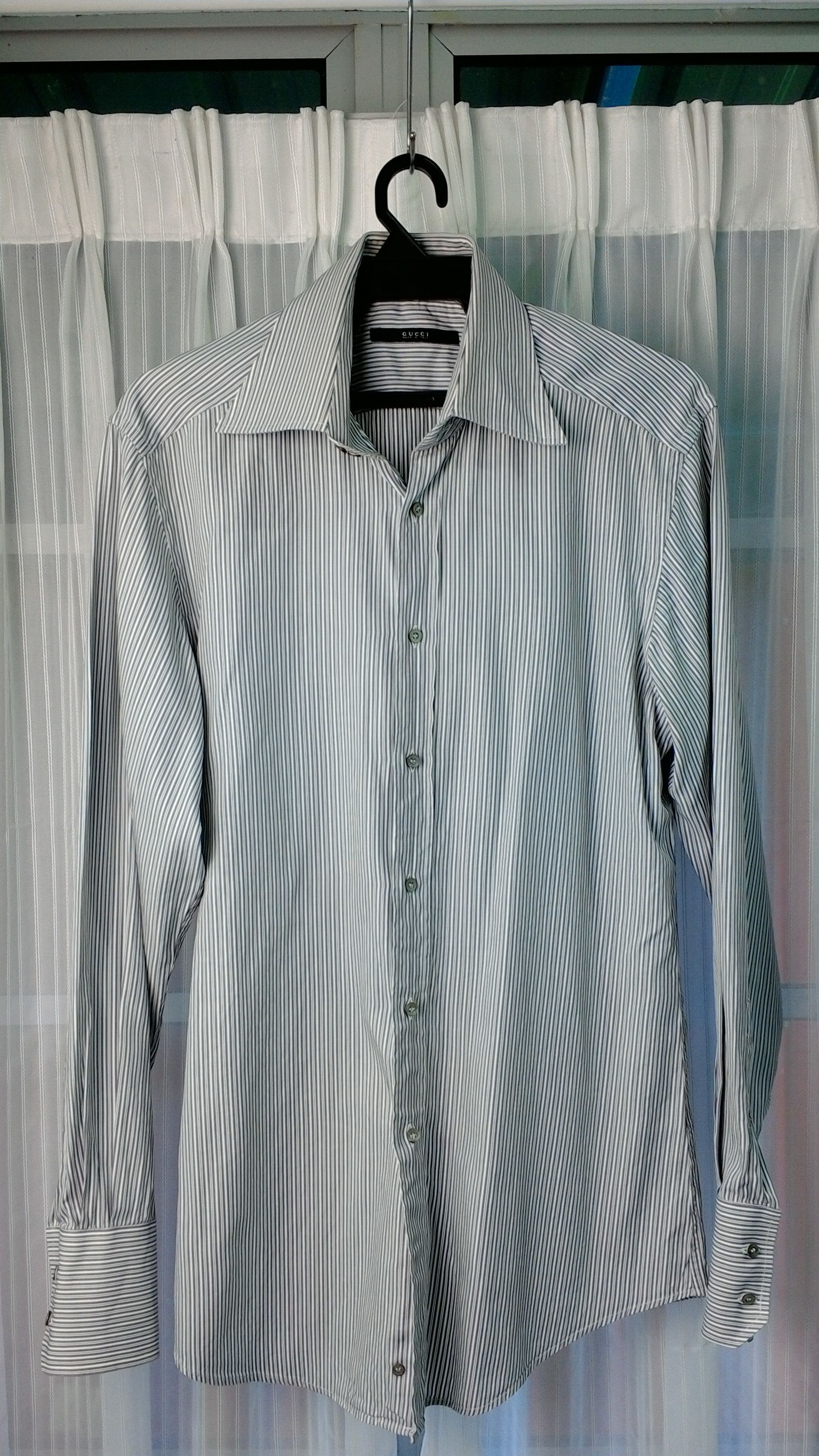 Gucci 💖Gucci Long Sleeve Slim Shirt Size US M / EU 48-50 / 2 - 3 Thumbnail