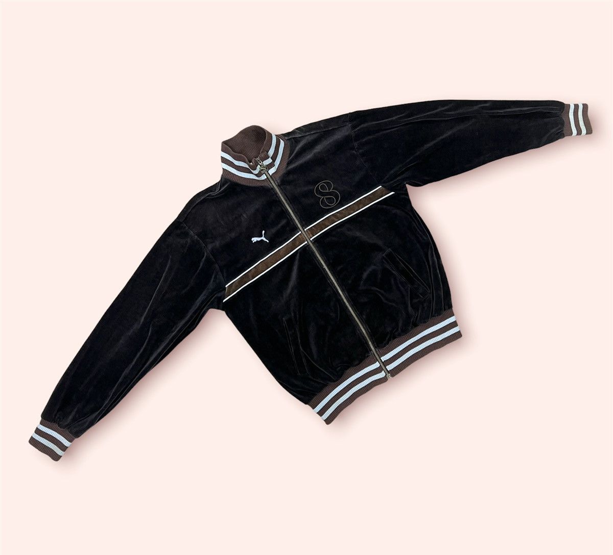 Puma × Vintage VINTAGE PUMA VELVET ZIPPER JACKET Size US L / EU 52-54 / 3 - 5 Thumbnail