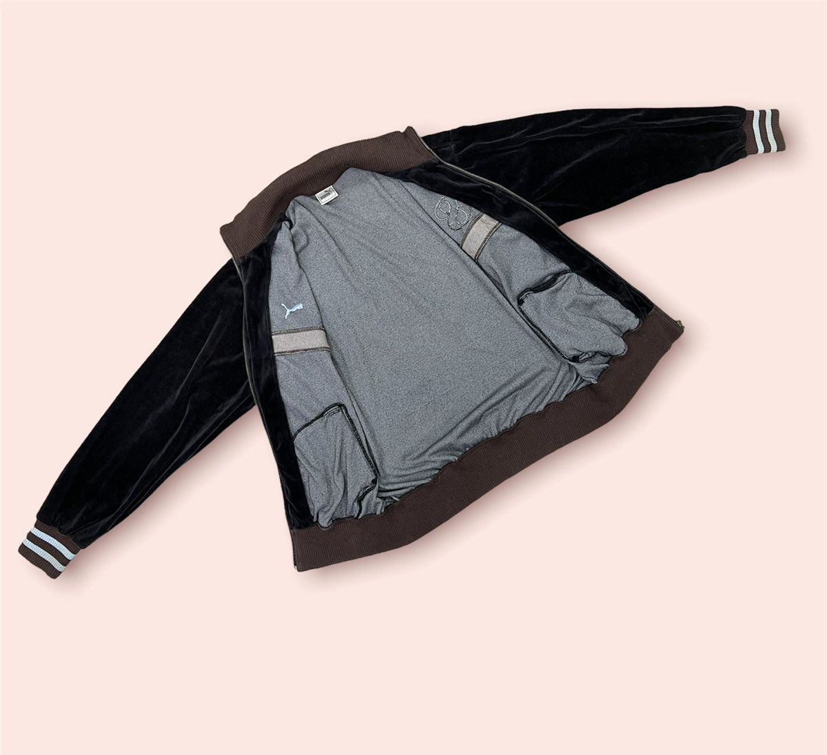 Puma × Vintage VINTAGE PUMA VELVET ZIPPER JACKET Size US L / EU 52-54 / 3 - 6 Thumbnail