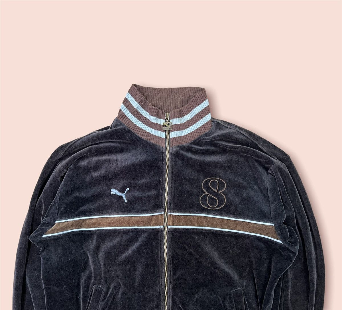 Puma × Vintage VINTAGE PUMA VELVET ZIPPER JACKET Size US L / EU 52-54 / 3 - 3 Thumbnail