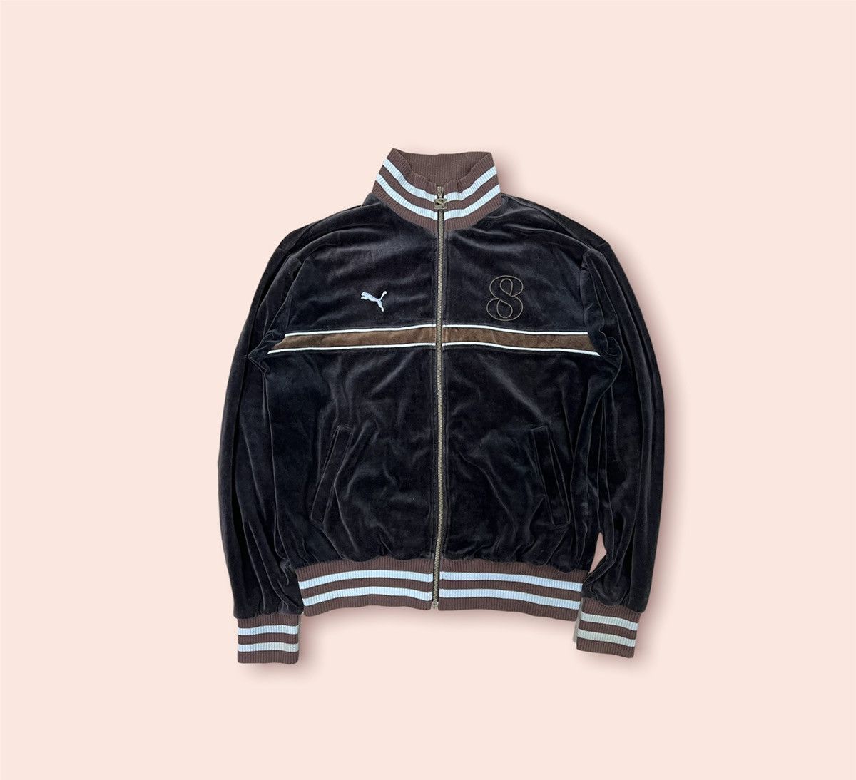 Puma × Vintage VINTAGE PUMA VELVET ZIPPER JACKET Size US L / EU 52-54 / 3 - 1 Thumbnail