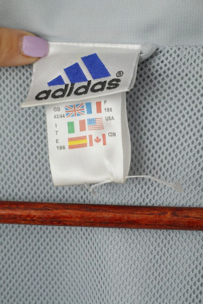 Adidas × Vintage Adidas Men 42/44 L Jacket Grey Pullover Vintage 4753 Size US L / EU 52-54 / 3 - 4 Thumbnail