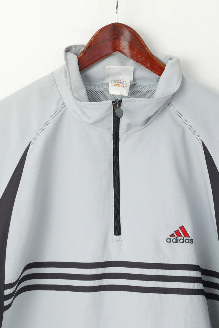 Adidas × Vintage Adidas Men 42/44 L Jacket Grey Pullover Vintage 4753 Size US L / EU 52-54 / 3 - 2 Thumbnail