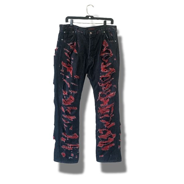 Siberia Hills Siberia Hills Spiritual Jeans Black/Red | Grailed