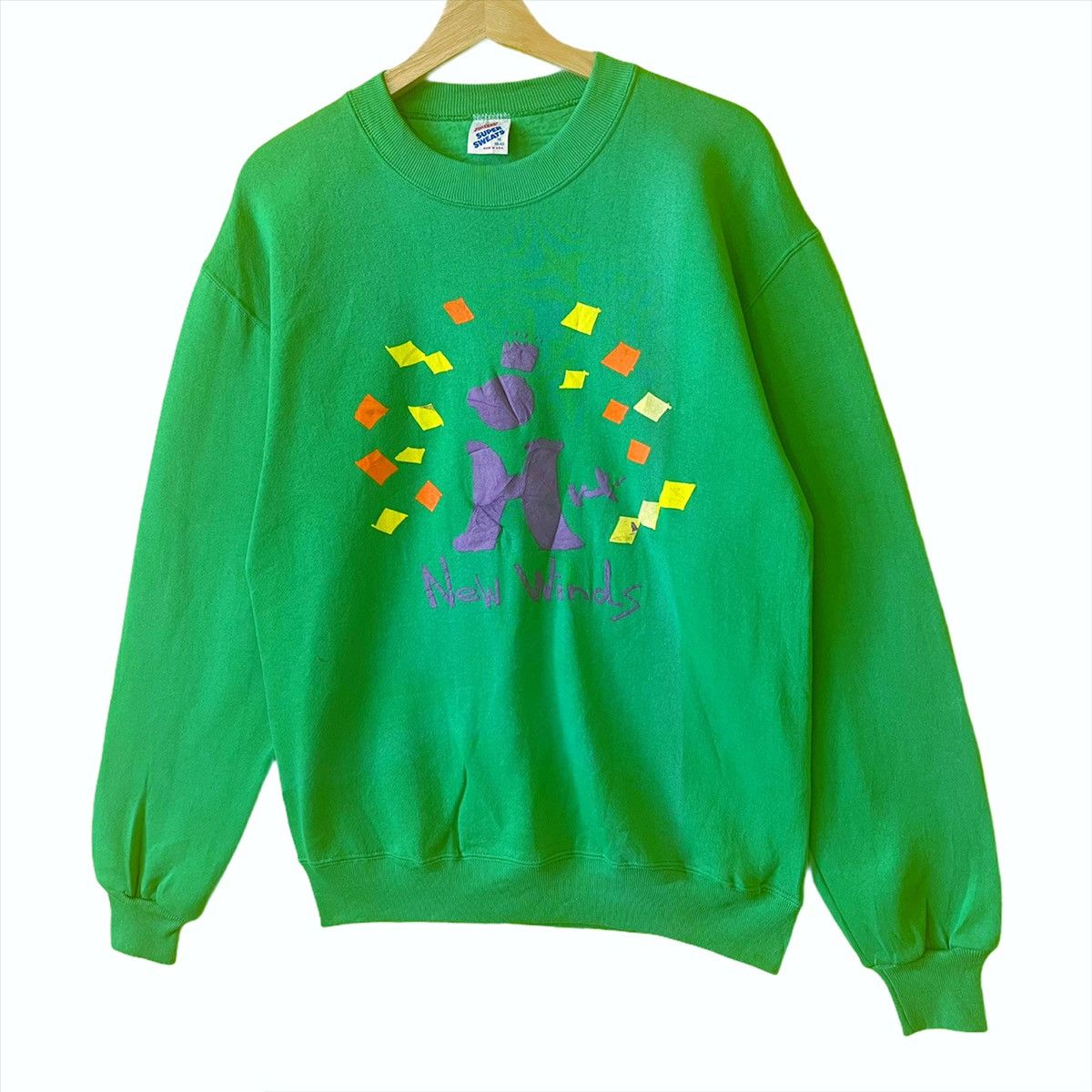 Vintage Vintage 90’s New Winds Big Logo Crewneck Sweatshirt Size M Size US M / EU 48-50 / 2 - 3 Thumbnail