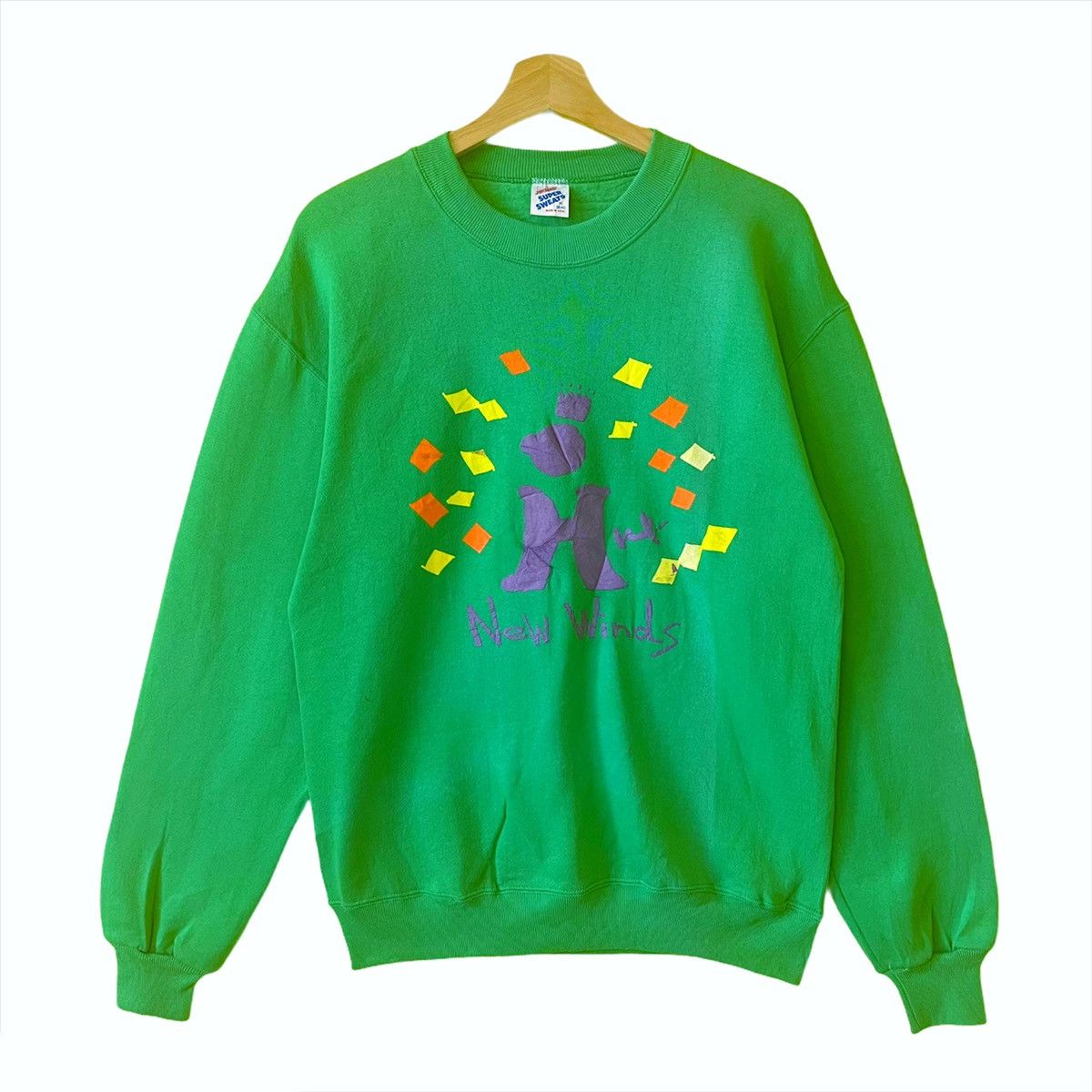 Vintage Vintage 90’s New Winds Big Logo Crewneck Sweatshirt Size M Size US M / EU 48-50 / 2 - 1 Thumbnail