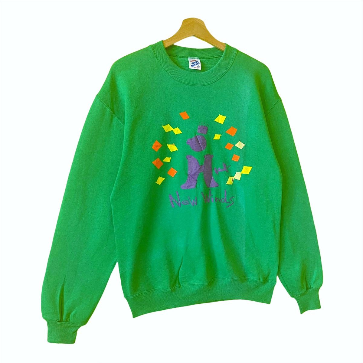 Vintage Vintage 90’s New Winds Big Logo Crewneck Sweatshirt Size M Size US M / EU 48-50 / 2 - 2 Thumbnail