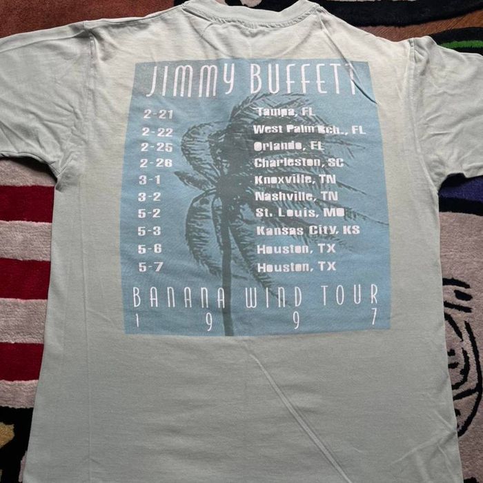 Vintage Vintage 1997 Jimmy Buffett Banana Wind Tour Tshirt Size L Grailed