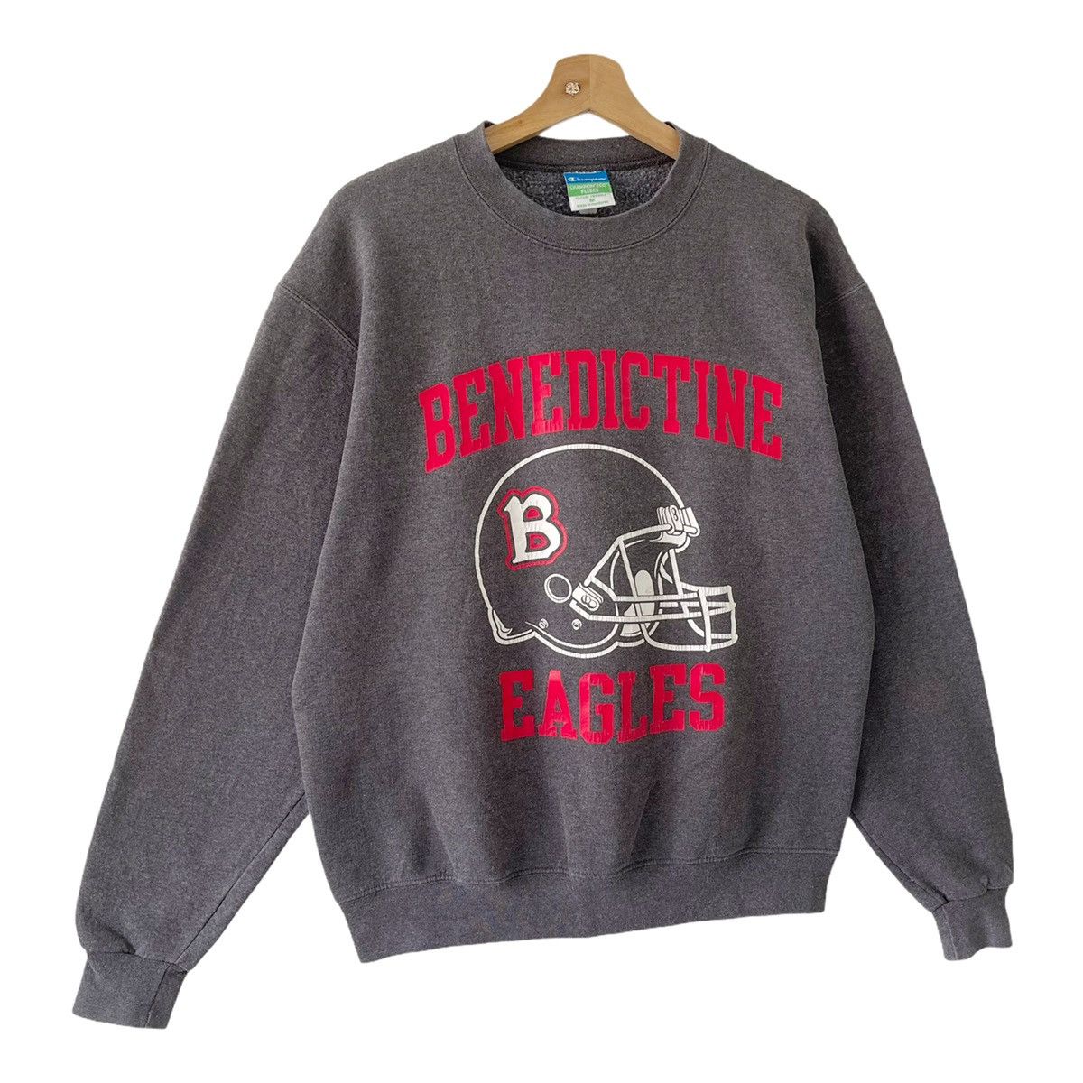 NFL Vintage 90s Benedictine Eagles Crewneck Sweatshirt Size M Size US M / EU 48-50 / 2 - 2 Thumbnail