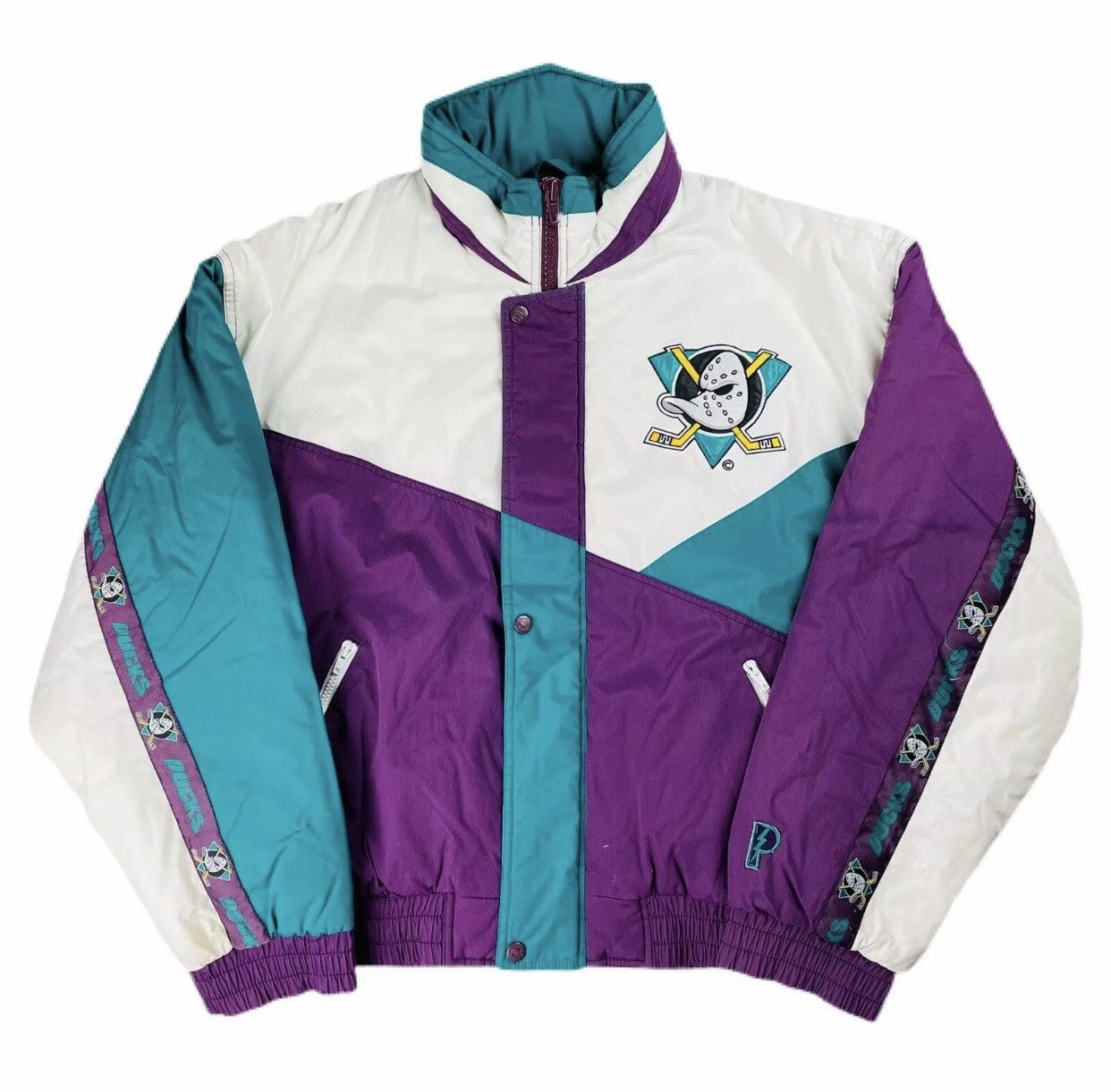 RARE Anaheim store Mighty Ducks Pro Player Jacket Size Large Excellent Condition