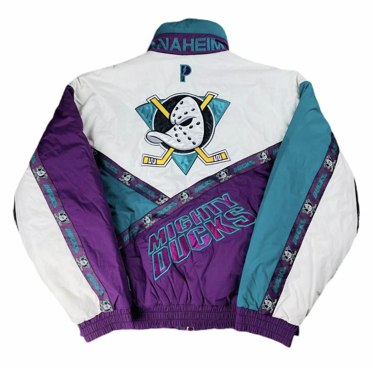 RARE Anaheim Mighty Ducks Pro Player Jacket Size Large Excellent 2024 Condition