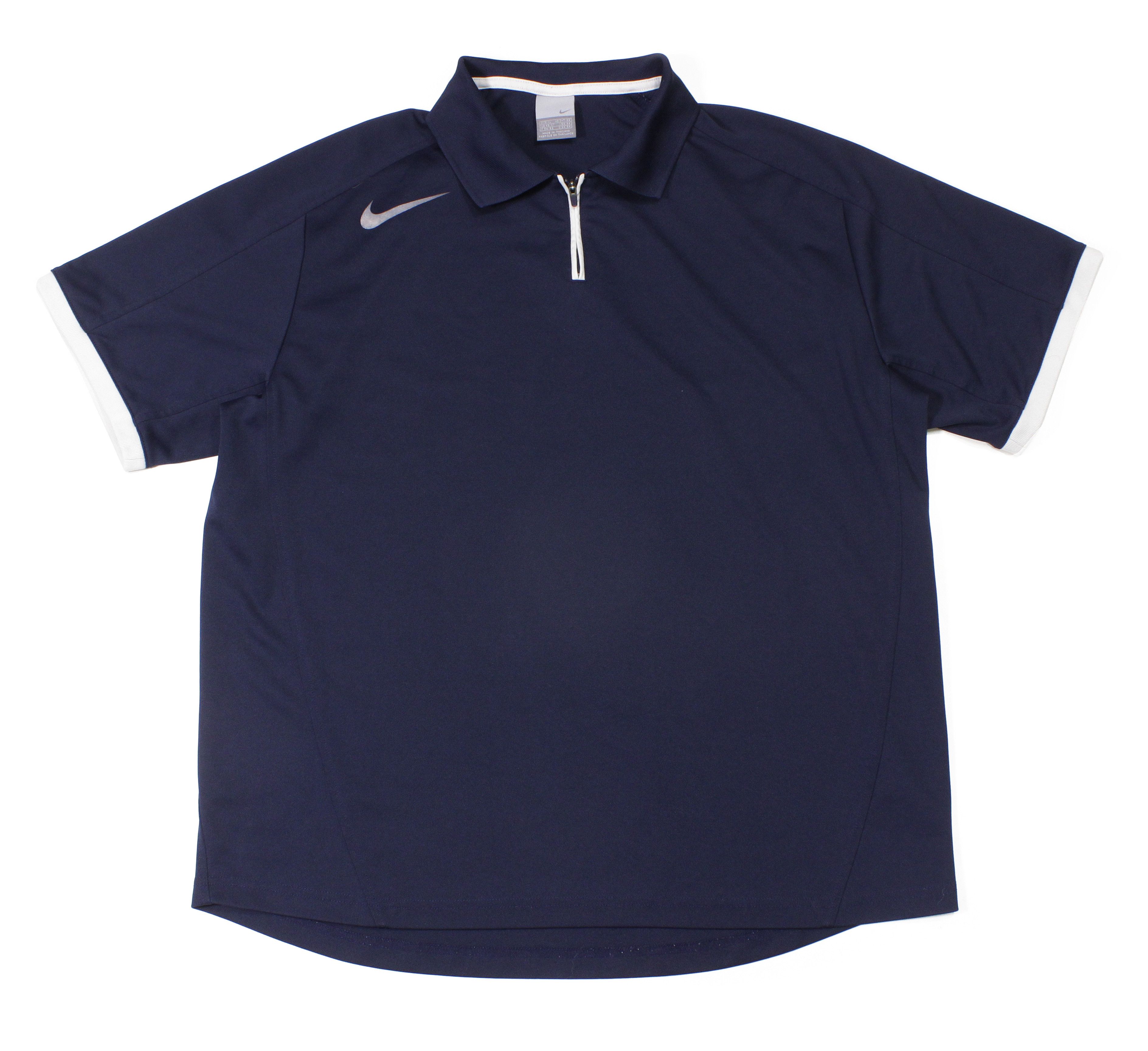 Nike Swoosh Logo Zip Stretch Polo Size US XL / EU 56 / 4 - 1 Thumbnail