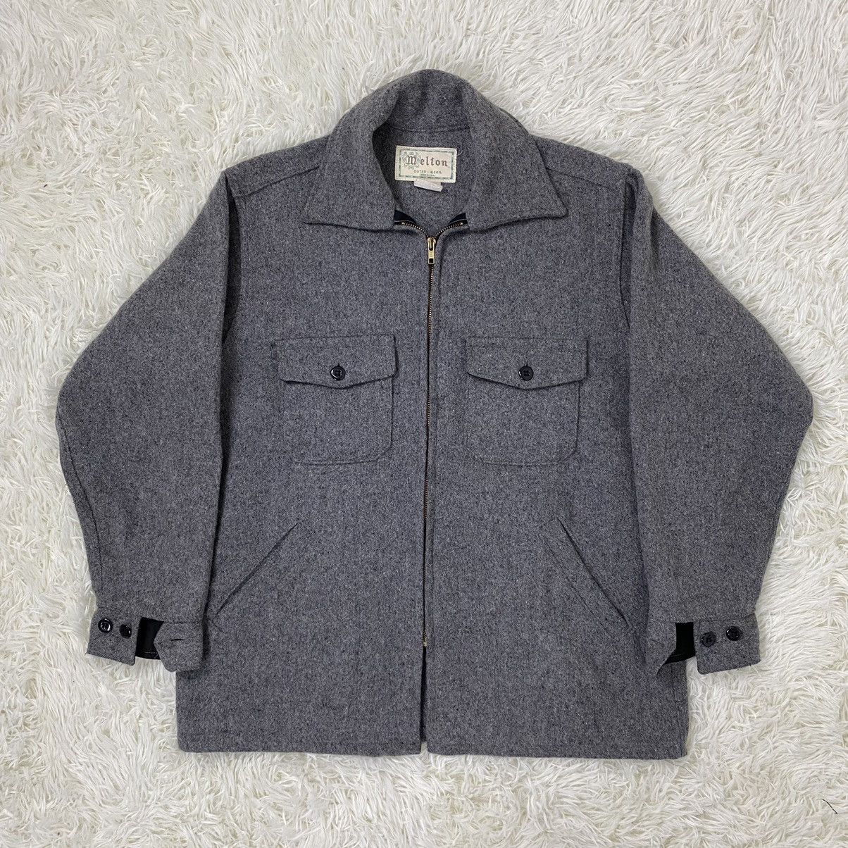 Vintage NICE DESIGN MELTON OUTWEAR WOOL WORKER STYLE JACKET Size US M / EU 48-50 / 2 - 1 Thumbnail